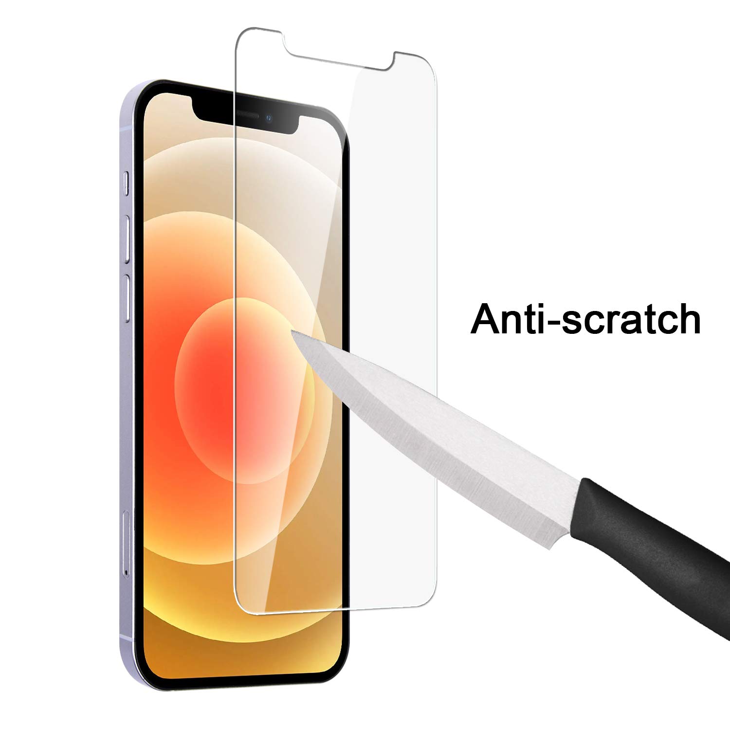 Wisdompro 3 Pack Tempered Glass Screen Protector and 3 Pack Camera Lens Protector for iPhone 12 (6.1 inch) - HD Clear, Anti-Scratch, Bubble-Free - Perfect for Daily Use, Travel, and Outdoor Activities