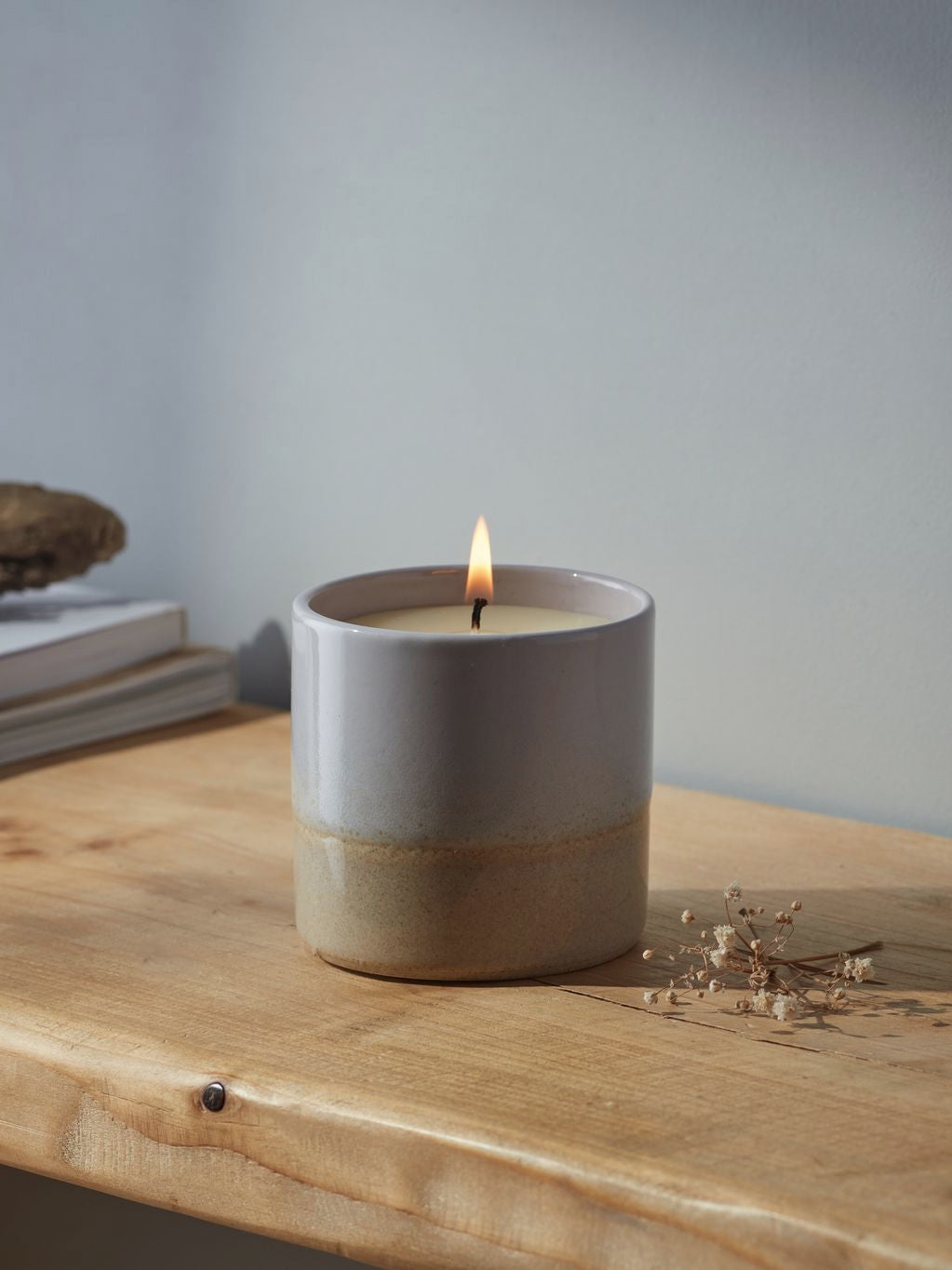 St. Eval Sea & Shore Scented Candle in Ceramic Pot - Tranquil Ocean Breeze Fragrance for Home Relaxation & Spa Ambience