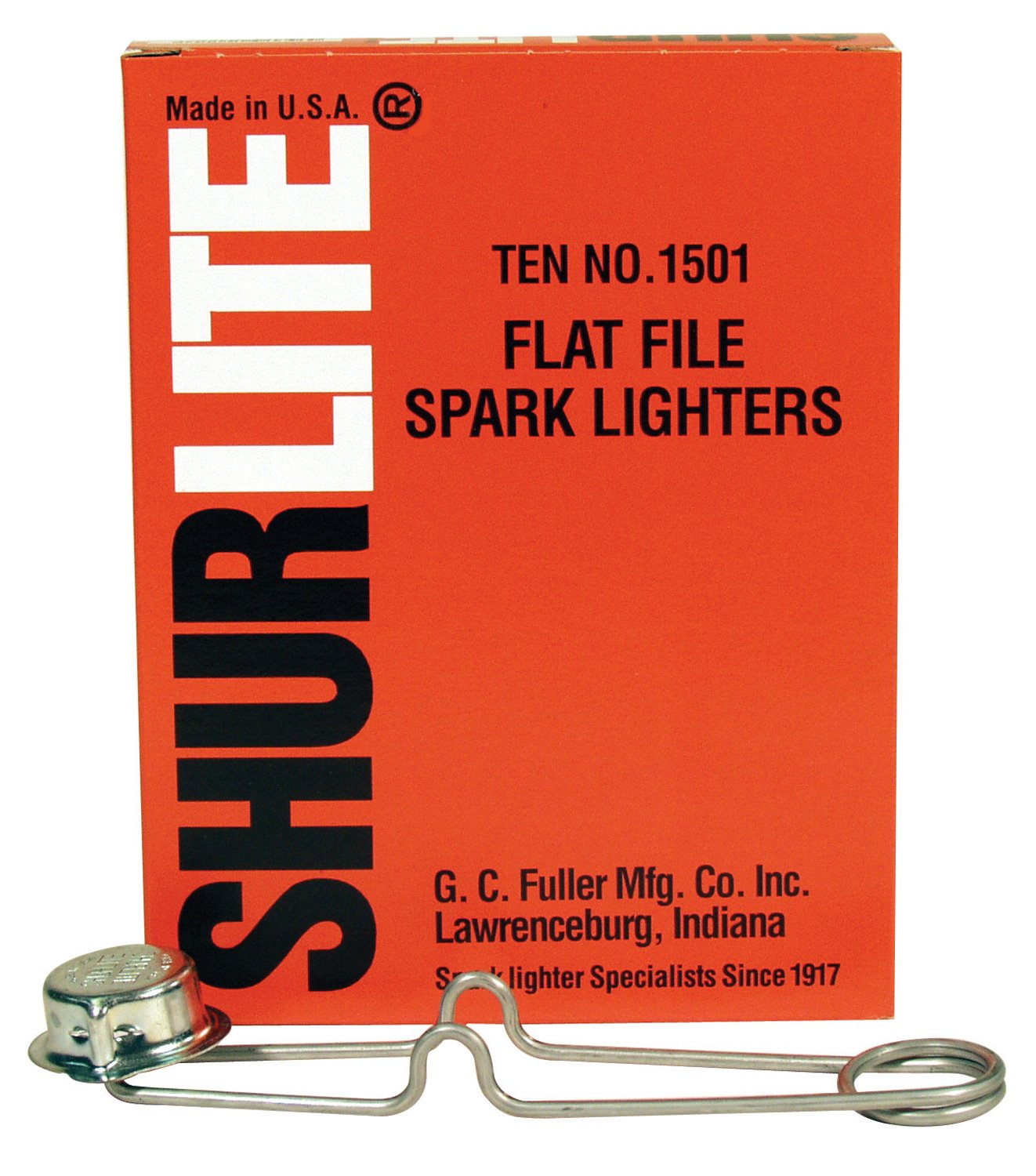 GC Fuller 1501 Spark Lighter - Pack of 10 | Windproof & Refillable Butane Lighter for Outdoor, Camping, BBQ & Home Use
