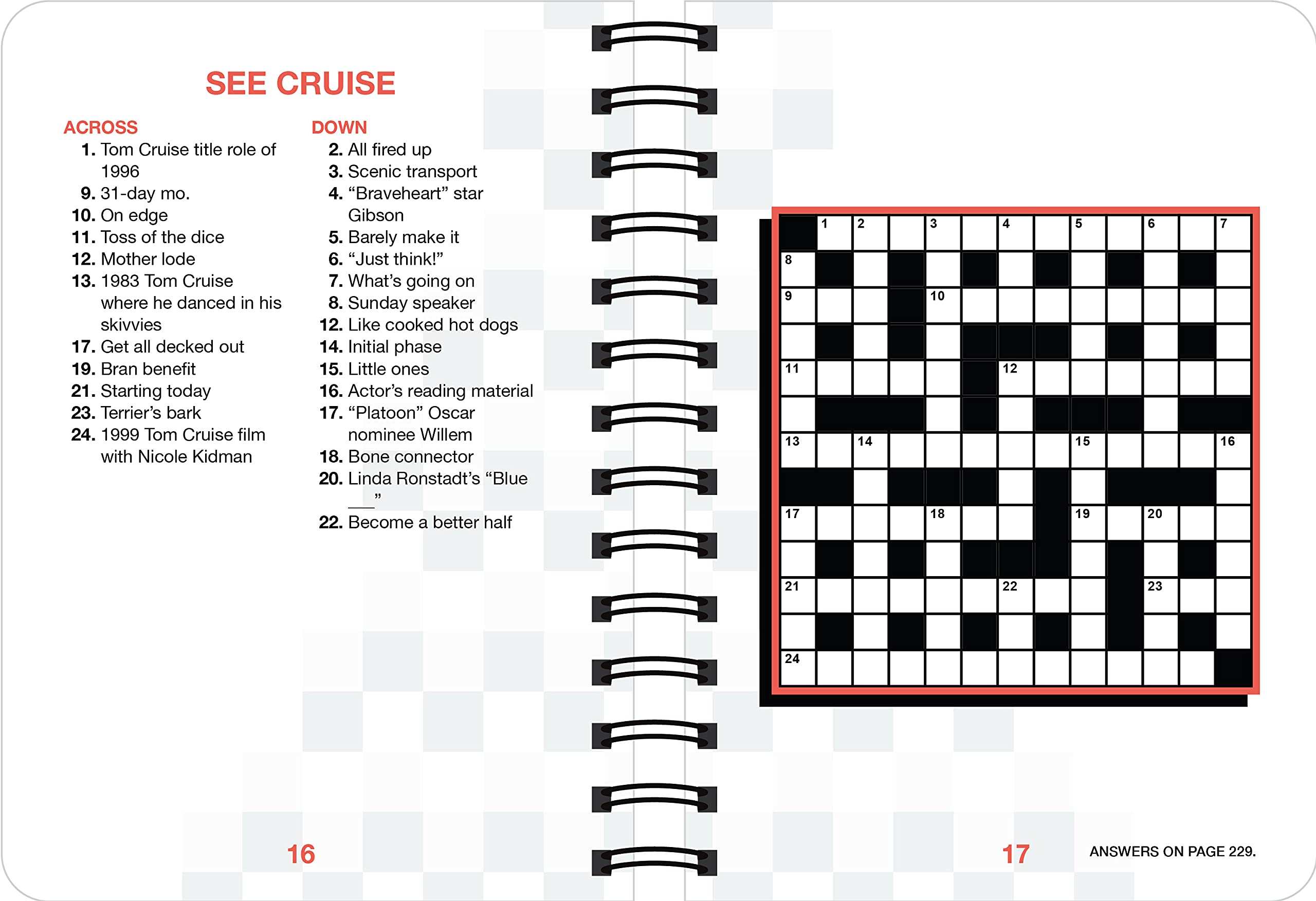 Brain Games - To Go - Crossword Challenge Book for Adults - Travel & Commute Entertainment - Fun Mental Exercise for Road Trips, Airplane & Waiting Rooms