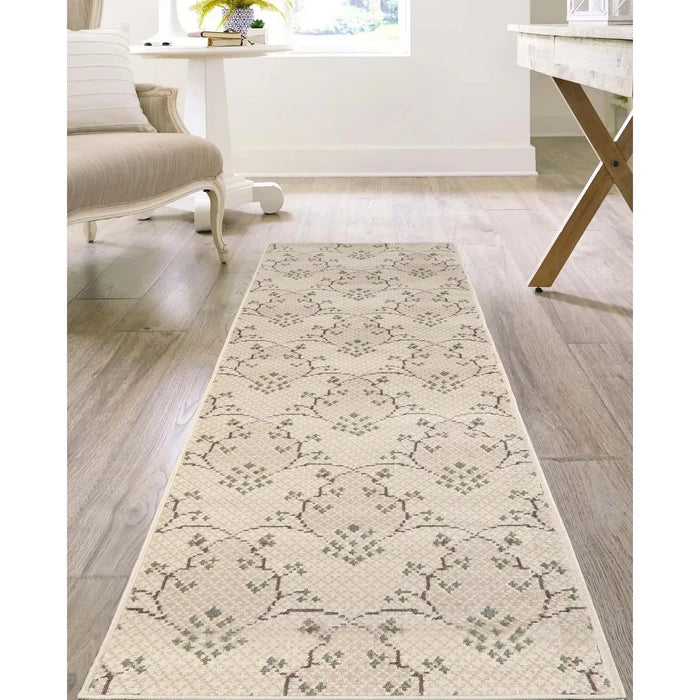 Traditional Geometric Floral Vine Indoor Area Rug - Aberdeen Design for Living Room, Bedroom & Home Decor