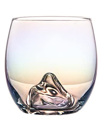 Colorful Iceberg Egg Cup - Thickened Transparent Crystal Glass for Breakfast, Milk, Whiskey - Durable Household Drinking Cup for Coffee, Juice, Tea (Set of 1) - Perfect for Home, Office, Restaurant & Party Use