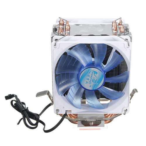92mm 3-Pin Blue LED Copper CPU Cooler - High Performance Cooling Fan & Heat Sink for Intel LGA775/1156/1155 & AMD AM2/AM2+/AM3 - Perfect for Gaming PCs & Workstation Builds