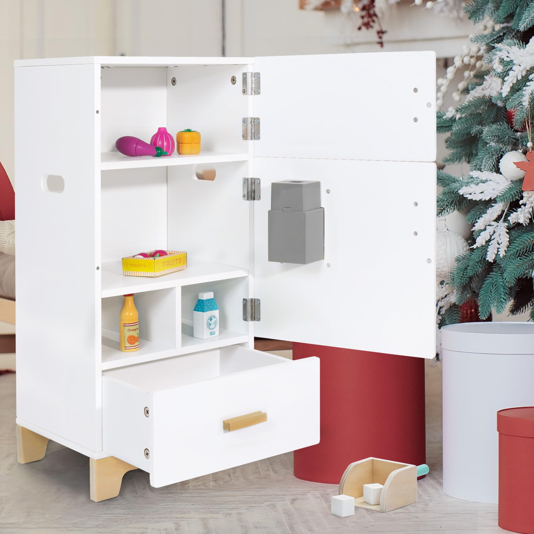 Labebe - Wooden Kids Fridge Toy for Pretend Play | 15.8