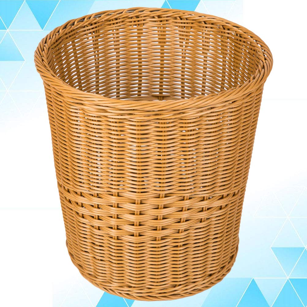 DOITOOL Round Rattan Laundry Basket - 12