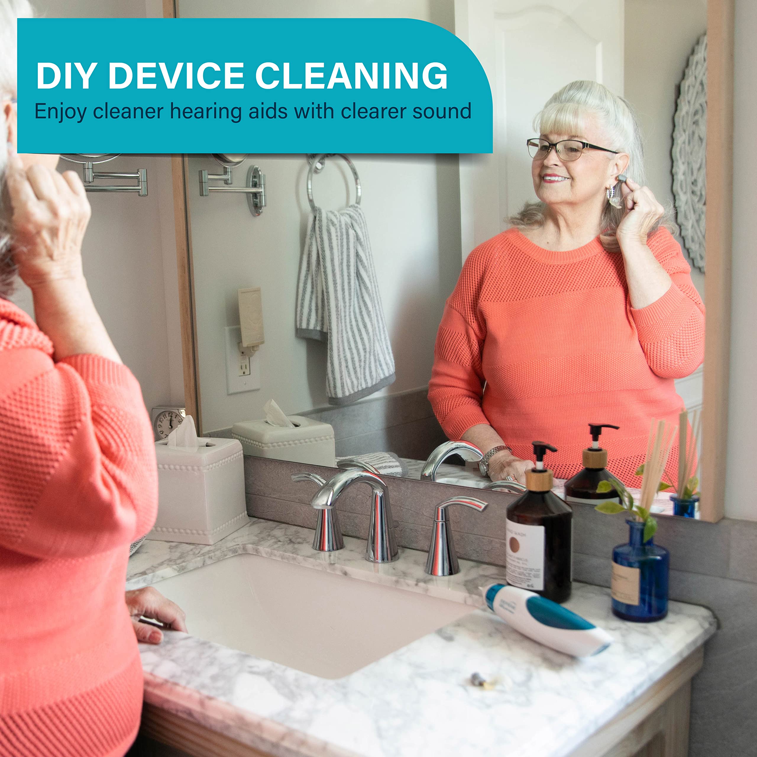 Serene Innovations Hearing Aid Cleaning Kit – Earwax Removal Tool with 4 AA Battery-Powered Vacuum for Hearing Aids, Earbuds & In-Ear Monitors – Perfect for Daily Hearing Device Maintenance & Wax Buildup Prevention