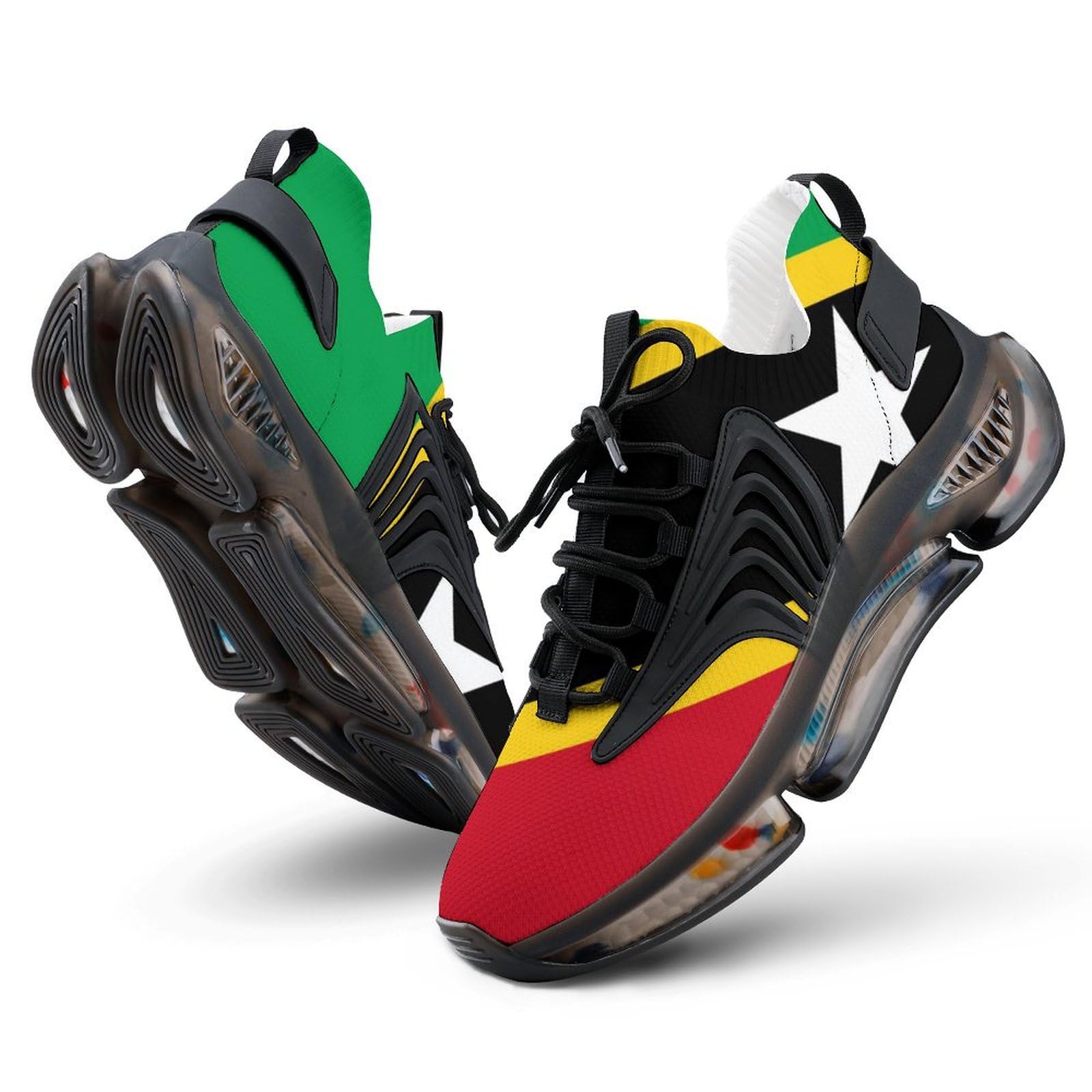 Saint Kitts and Nevis Flag Men's Running Shoes - Lightweight Athletic Sneakers for Gym, Hiking & Outdoor Sports | Patriotic Workout & Training Shoes