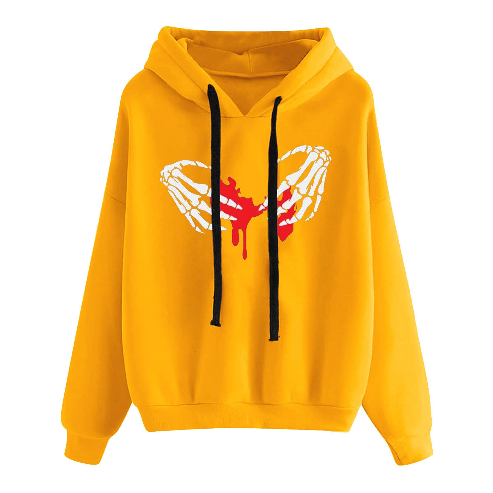 Otqutp Women's Long Sleeve Hoodie - Halloween Print Casual Sweatshirt for Women | Perfect for Fall Outfits, Pumpkin Patch Visits & Cozy Lounge Wear