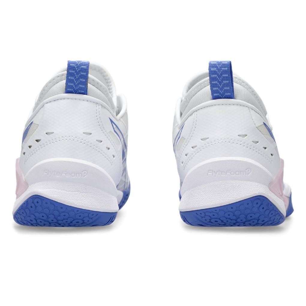 ASICS Blast FF 3 Women's Volleyball Shoes - White/Sapphire - Indoor Court Shoes for Women - Perfect for Volleyball, Badminton & Squash Games
