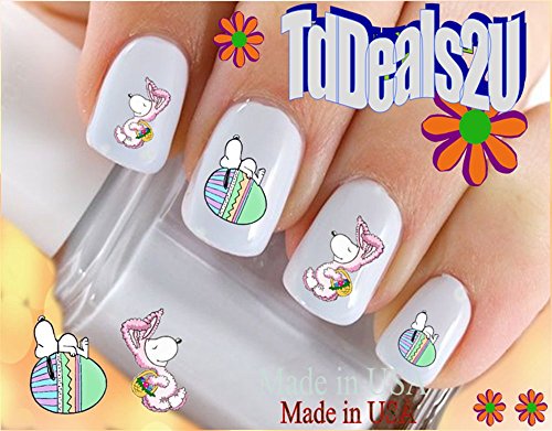 Premium WaterSlide Nail Decals - Easter Snoopy Bunny & Egg Designs | Salon-Quality DIY Nail Art Transfers for Holiday Manicures | Perfect for Easter Celebrations, Spring Nail Designs & DIY Home Salon Decorations