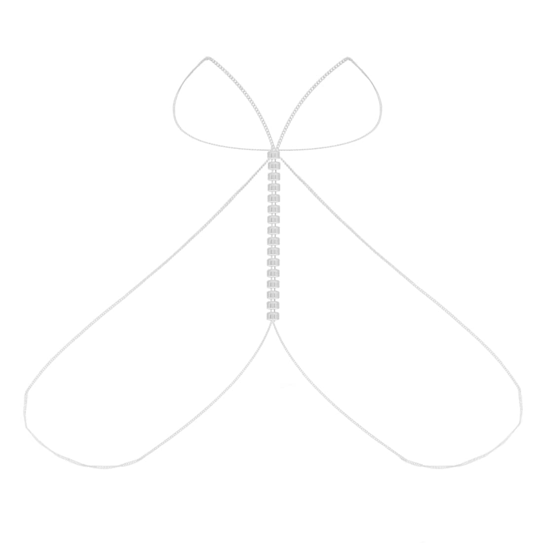 Sexy Silver Body Chain Jewelry for Women - Elegant Body Necklace for Parties, Beach & Special Occasions