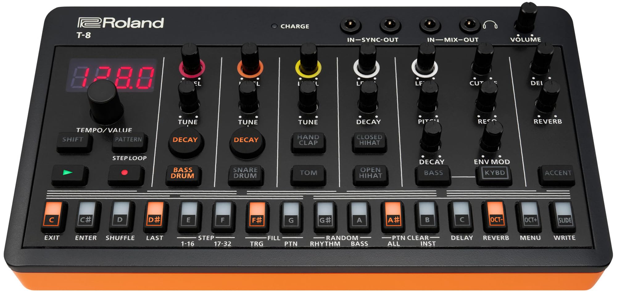 Roland AIRA Compact T-8 Beat Machine Sound Module Bundle with Audio Cable & Polishing Cloth | Professional Drum Machine for Music Production, Live Performance & Studio Recording | Perfect for DJs, Producers & Electronic Musicians