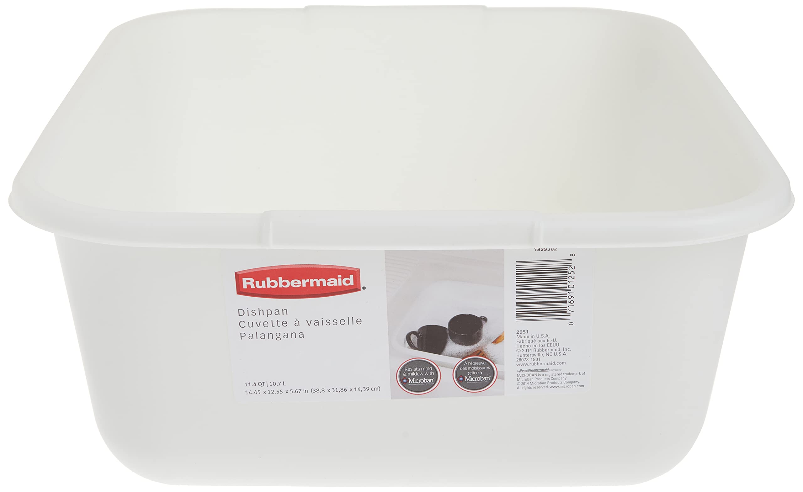 Rubbermaid 11.4-Quart White Food Storage Container with Lid – Perfect for Meal Prep, Leftovers & Pantry Organization