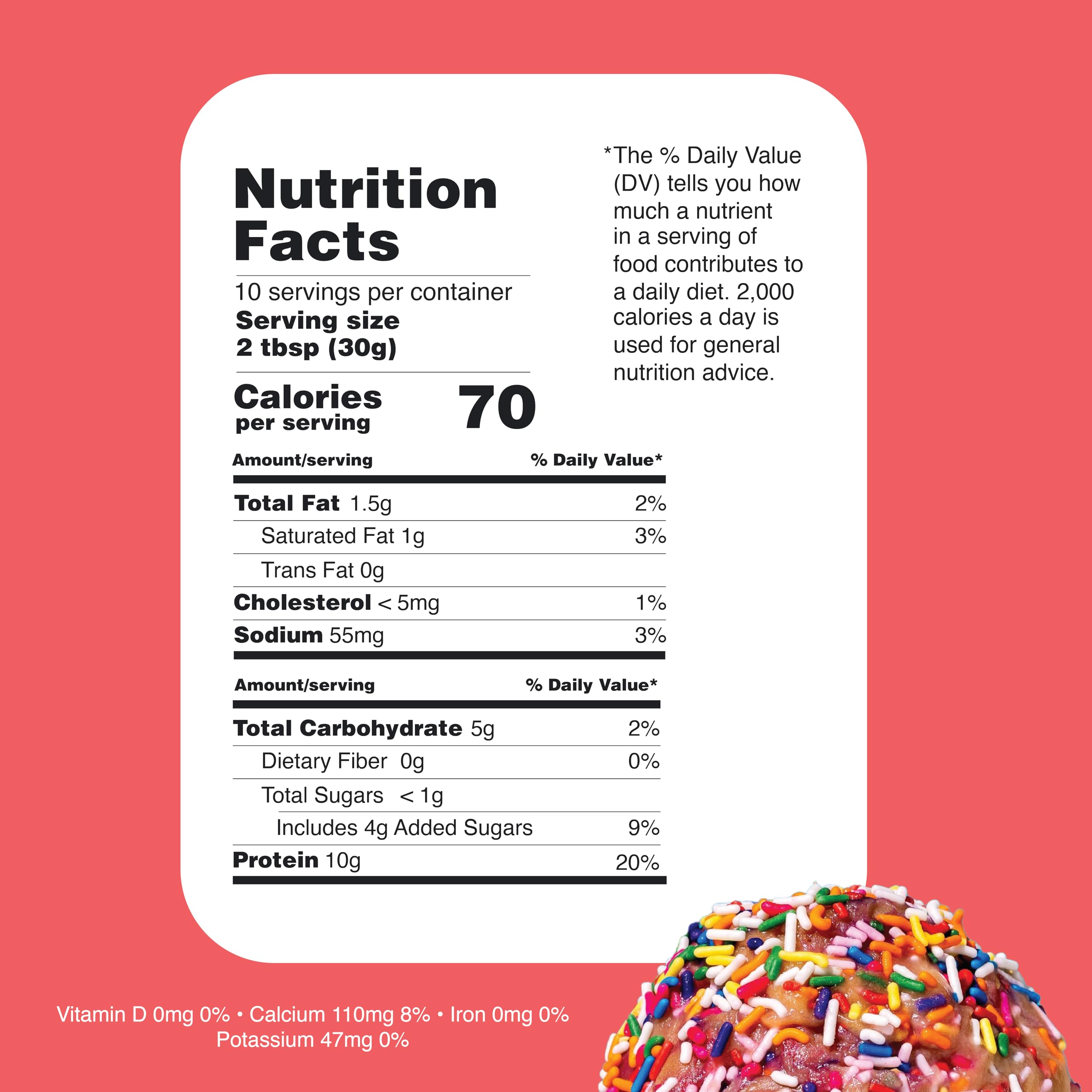 Twisted Dough - 2 Pack Confetti Batter Protein Cookie Dough | Healthy Ready-to-Eat Dessert with 100g Whey Protein per Jar | On-the-Go Snack for Gym, Work & Travel | Gluten-Free High-Protein Cookie Dough