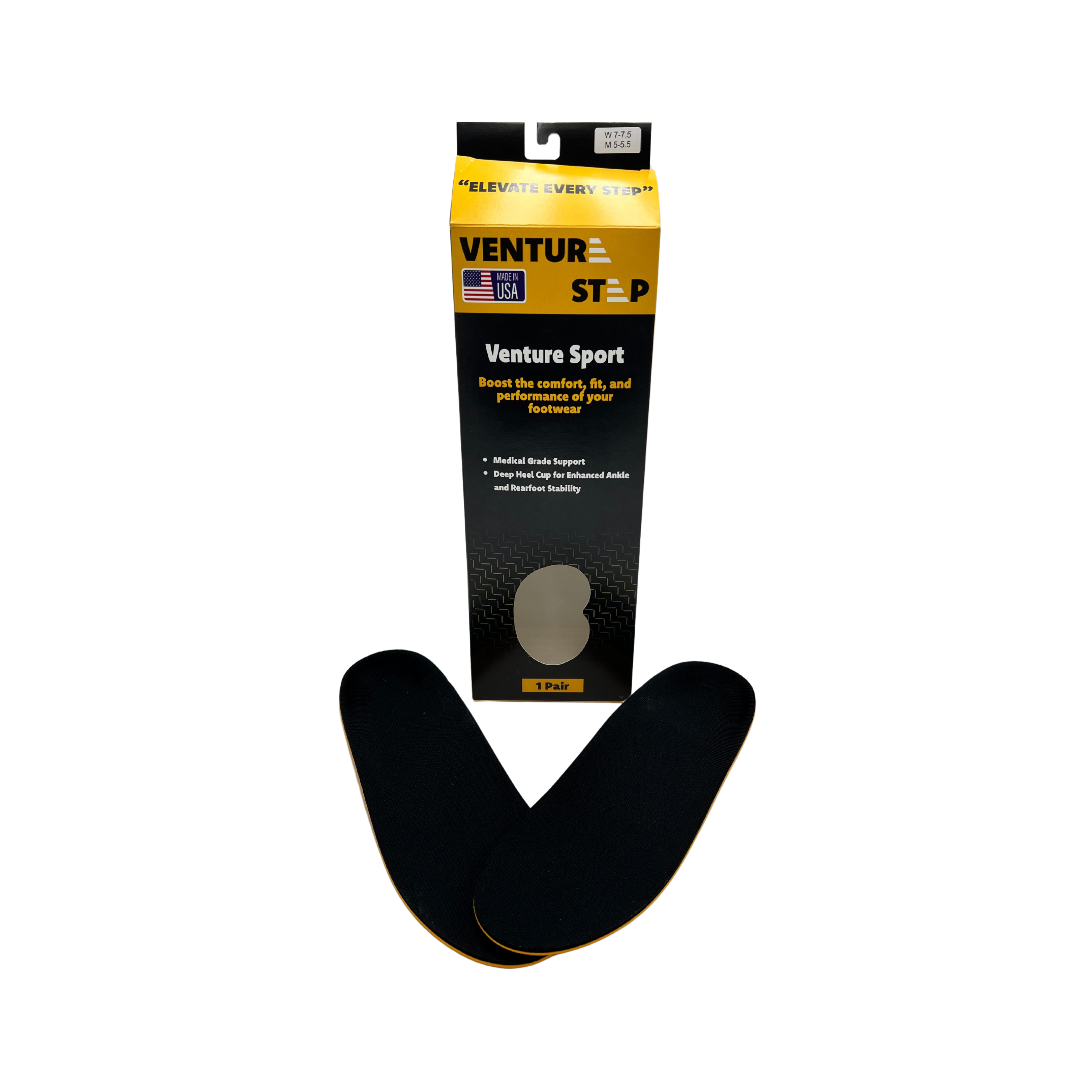 Premium Unisex Venture Sport Insoles for Running, Hiking & Workouts – Cushioned Arch Support for All-Day Comfort & Performance