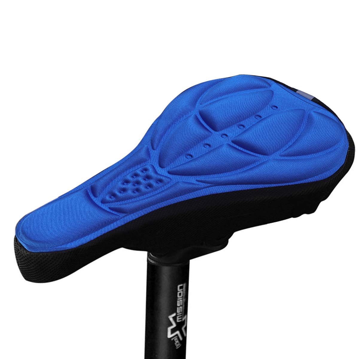 **LIOOBO Comfortable 3D Sponge Bike Saddle Pad - Padded Seat Cover for Mountain, Kids & Adult Bicycles - Shock Absorption & Waterproof Cycling Accessory - Perfect for Commuting, Off-Road & Leisure Rides**