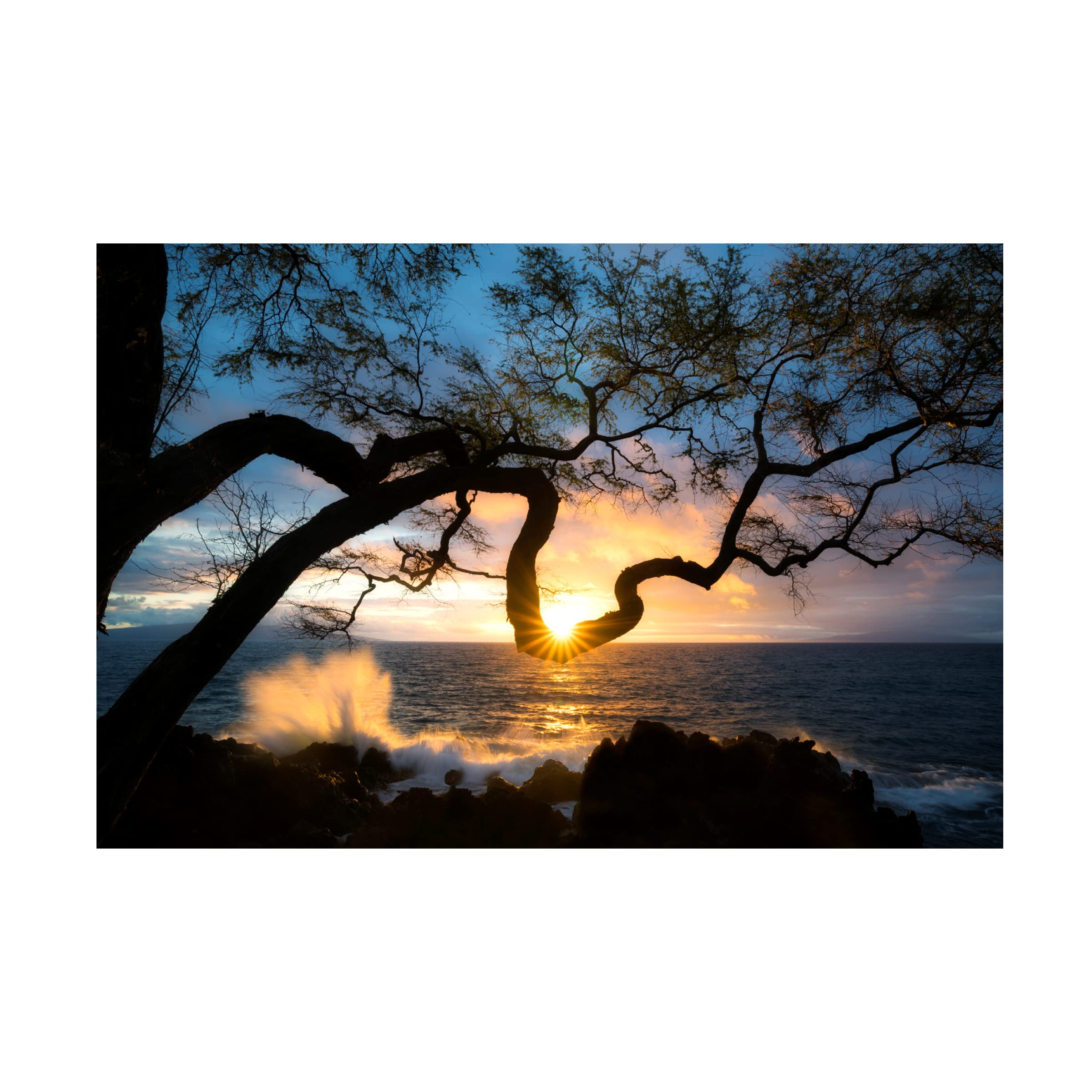 Dennis Frates 'Sunset 5' Canvas Wall Art Print - Stunning Landscape Painting for Living Room, Bedroom & Office Decor