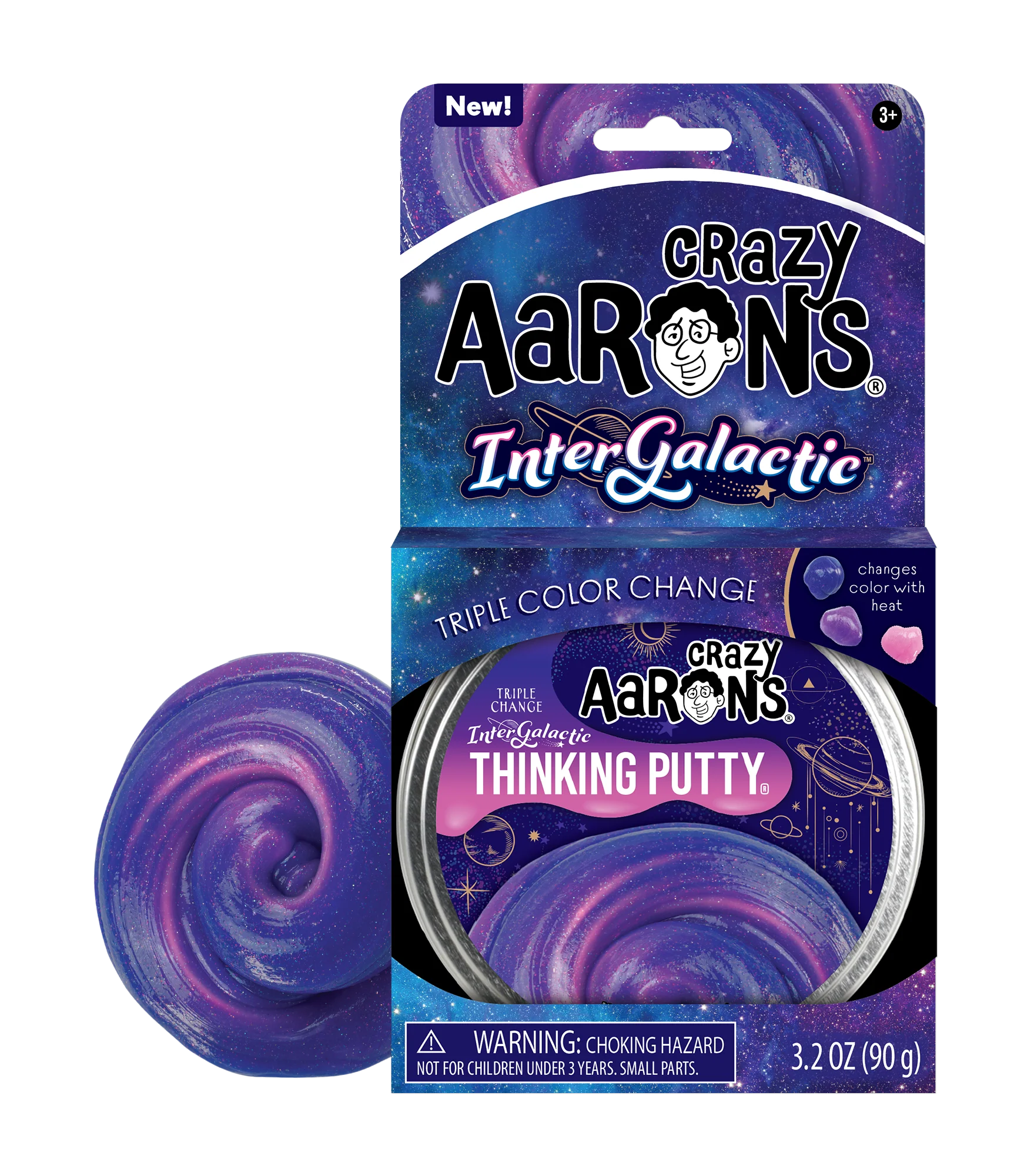 Crazy Aaron's Thinking Putty - Intergalactic Galaxy Color, Sensory & Stress Relief Putty for Kids & Adults - Perfect for Fidgeting, Anxiety Relief, and Creative Play