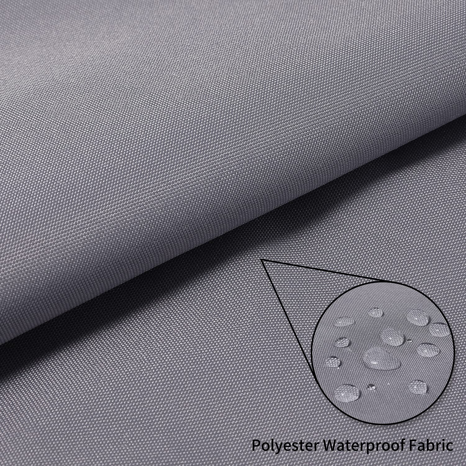 6.5' x 6.5' Rectangle UV Block Waterproof Shade Sail - Gray Outdoor Canopy for Backyard, Patio, Garden & Pool Area - Perfect for Sun Protection and Outdoor Relaxation