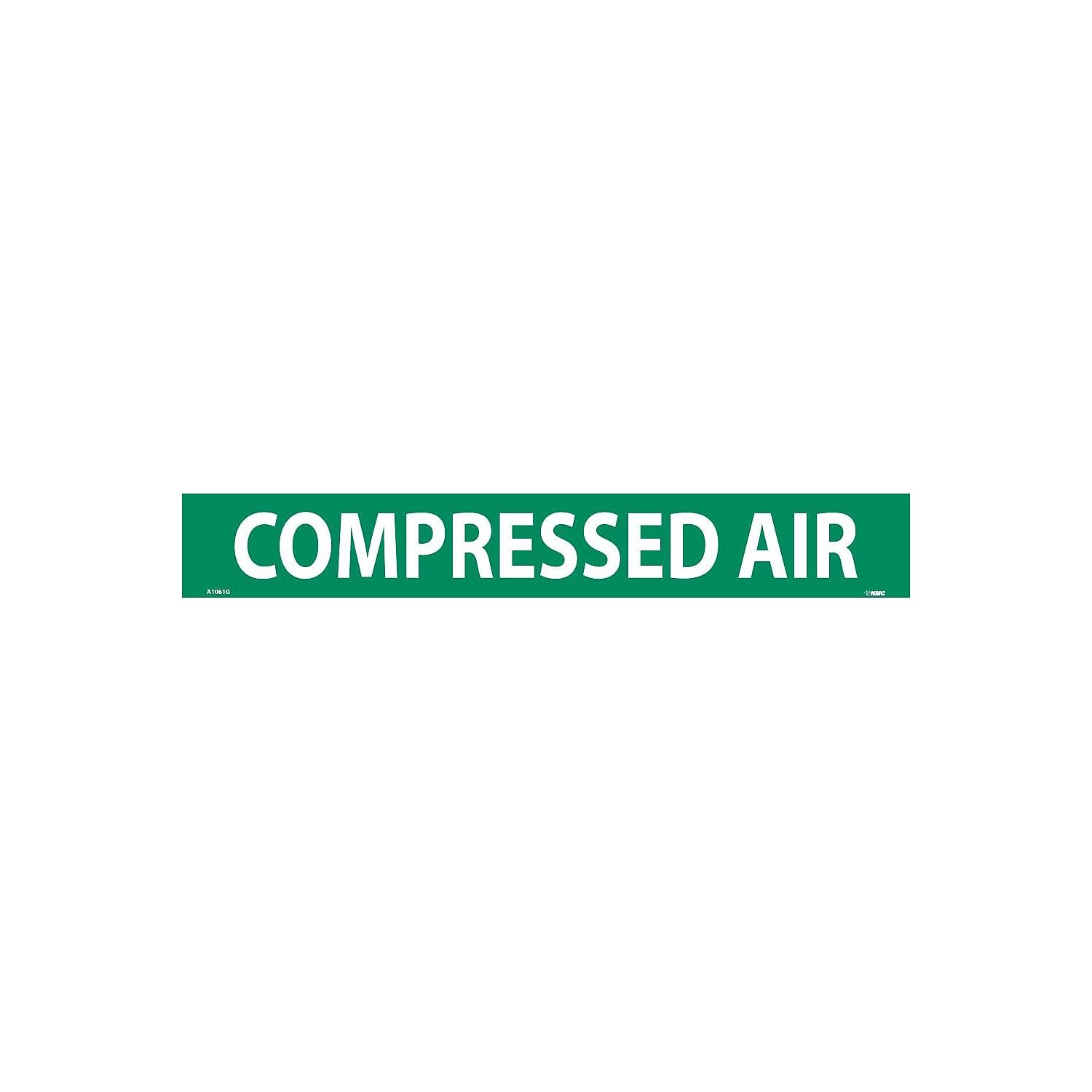 High-Quality Adhesive Vinyl Pipe Marker for Compressed Air Systems - 2X14 1 1/4-inch Cap Height (A1061G) - Perfect for Industrial Labeling and Pipe Identification