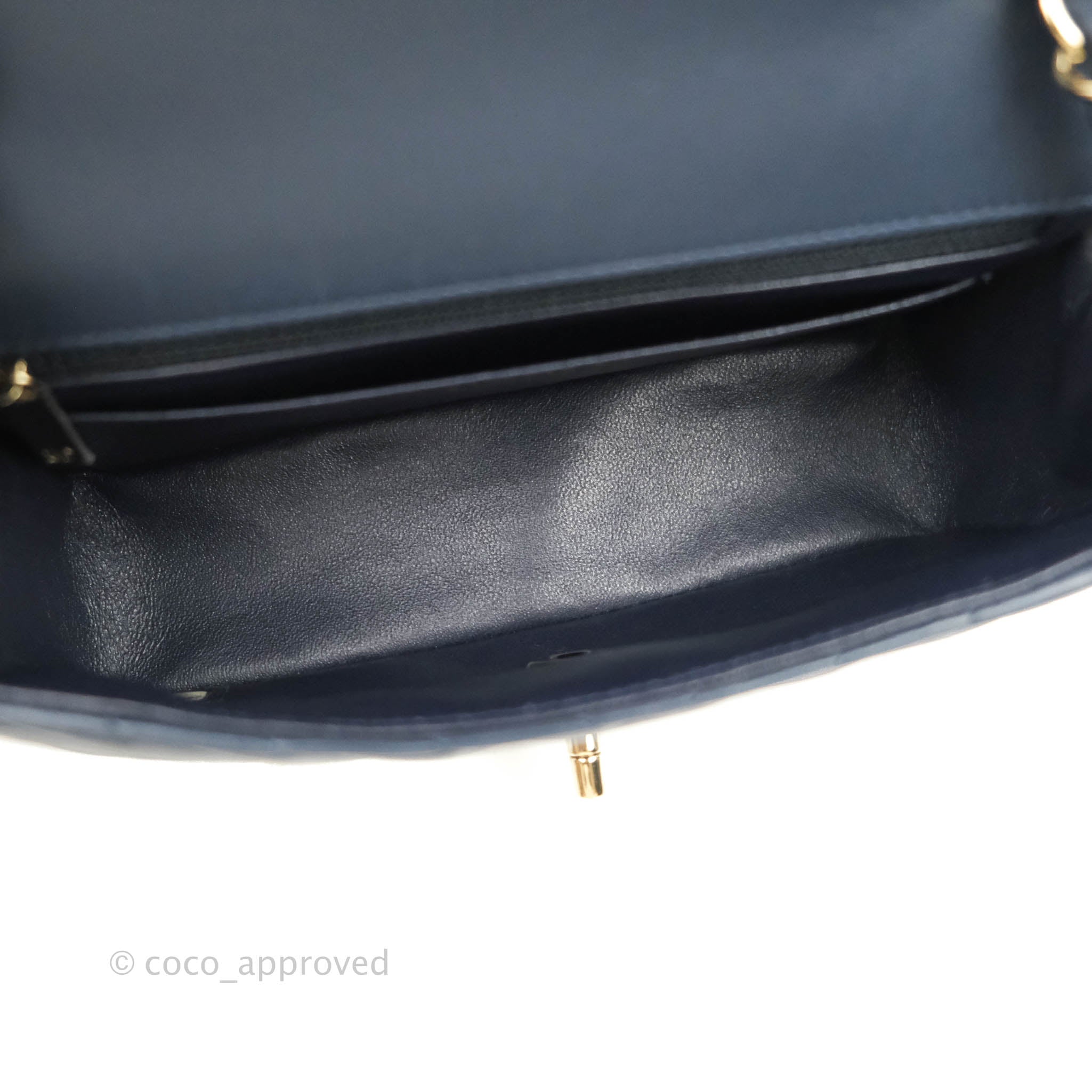 Chanel Chevron Mini Rectangular Flap Bag in Navy Lambskin Leather with Gold Hardware - Luxury Crossbody Purse for Women, Perfect for Date Night & Special Occasions