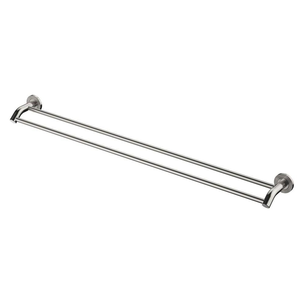 Fienza 36-Inch Double Towel Rail in Brushed Nickel - Heavy Duty Bathroom Towel Bar for Modern & Luxury Homes (Model 83108BN) - Perfect for Bathrooms, Spas, and Hotels