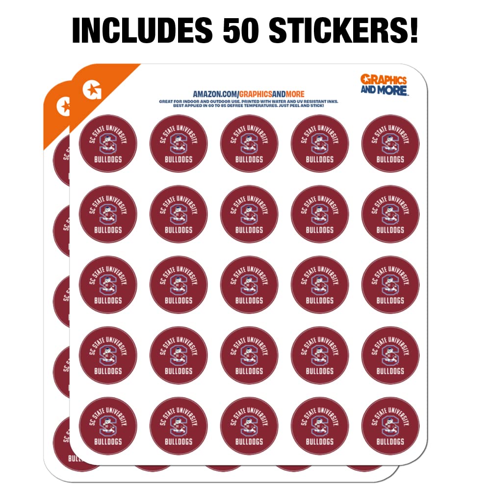 South Carolina State Bulldogs 1 Inch Planner Stickers - Clear Scrapbooking Decals for Calendars, Journals & DIY Crafts - Perfect for School Planners, Bullet Journals & Memory Scrapbooks