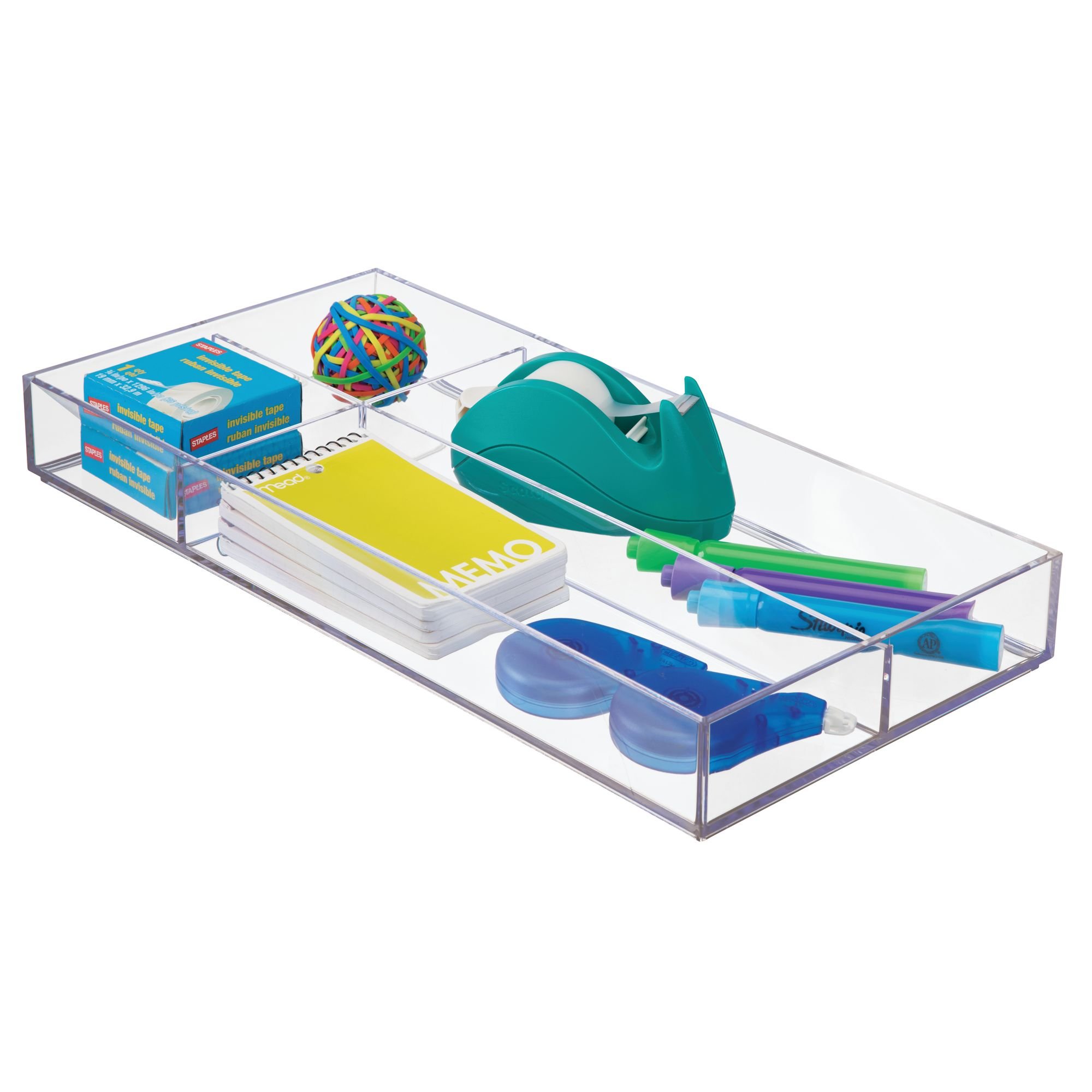 iDesign Clarity Plastic Divided Drawer Organizer - 8
