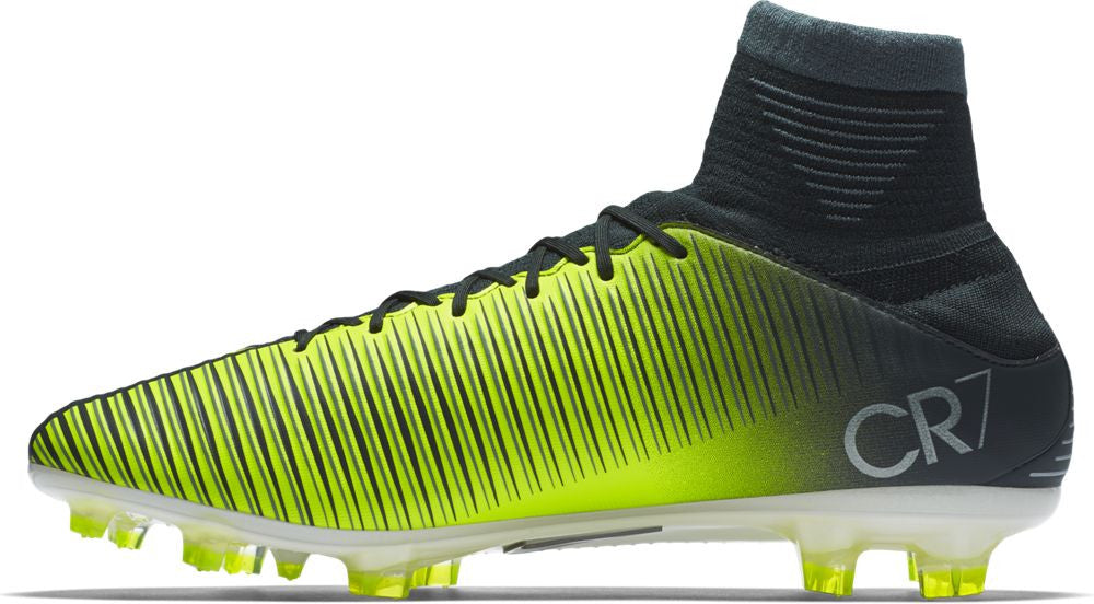 Nike Mercurial Veloce III Dynamic Fit CR7 FG Soccer Cleats - Seaweed/Volt - Lightweight Football Boots for Speed & Agility - Perfect for Turf & Firm Ground Soccer Matches