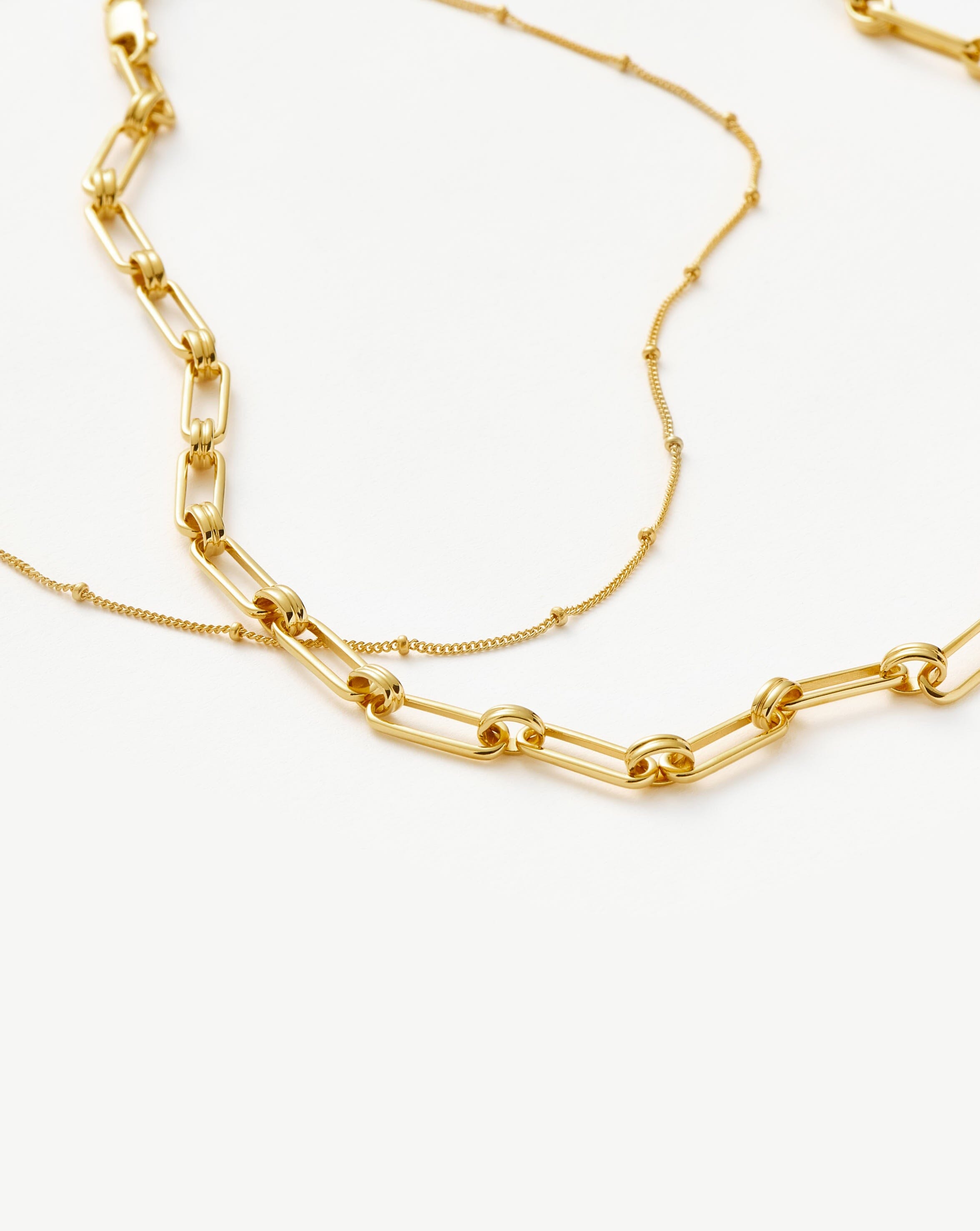 Aegis Chain Choker Necklace Set | 18k Gold Vermeil Women's Jewelry | Elegant Layering Necklace for Daily Wear, Date Night & Special Occasions
