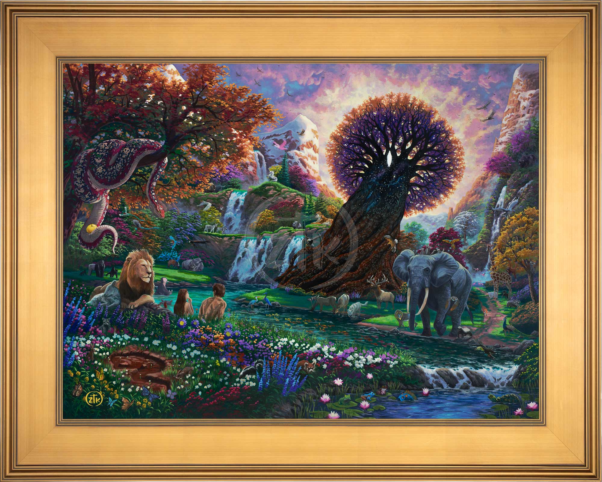 Garden of Eden Limited Edition Canvas Wall Art - Premium Handmade Home Decor for Living Room, Bedroom & Office