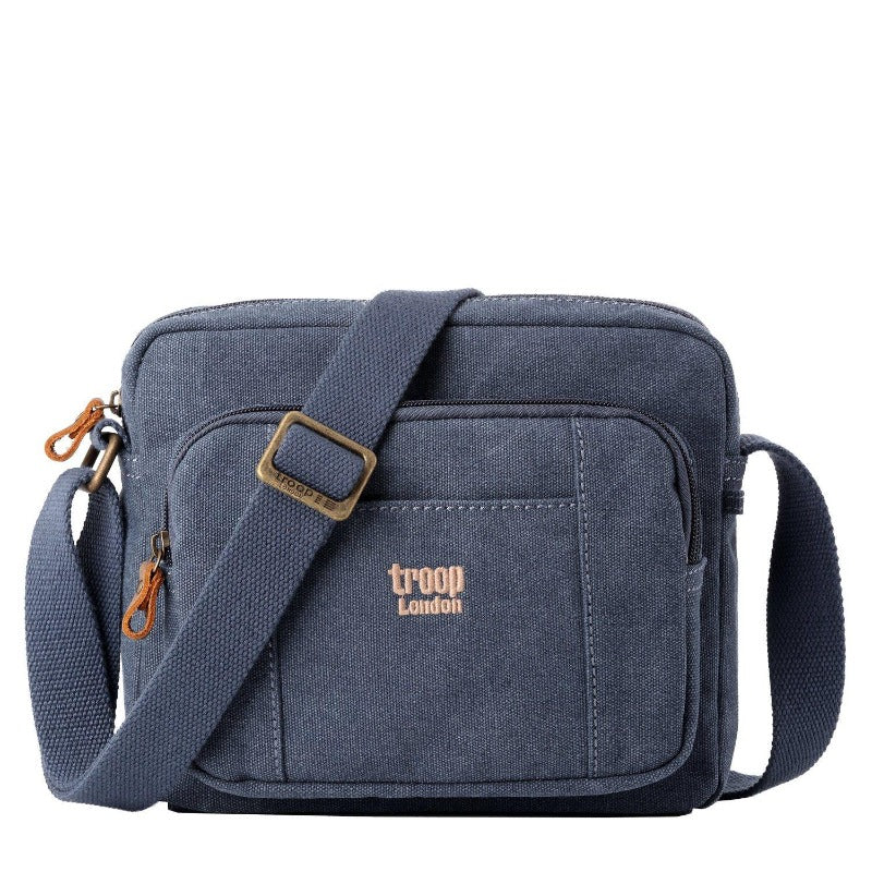 Troop London Classic Canvas Crossbody Bag for Women & Men - Stylish & Durable Shoulder Bag for Travel, Work & Everyday Use
