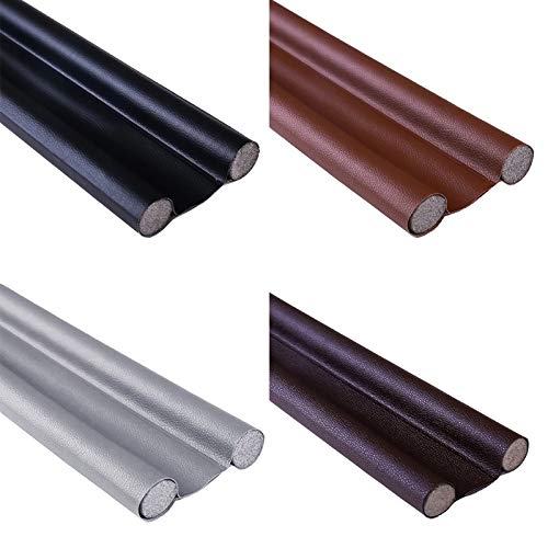 96cm Flexible Door Bottom Seal Strip - Weatherproof Wind Blocker for Draft Protection - Perfect for Exterior/Interior Doors, Windows & Garages (Black)