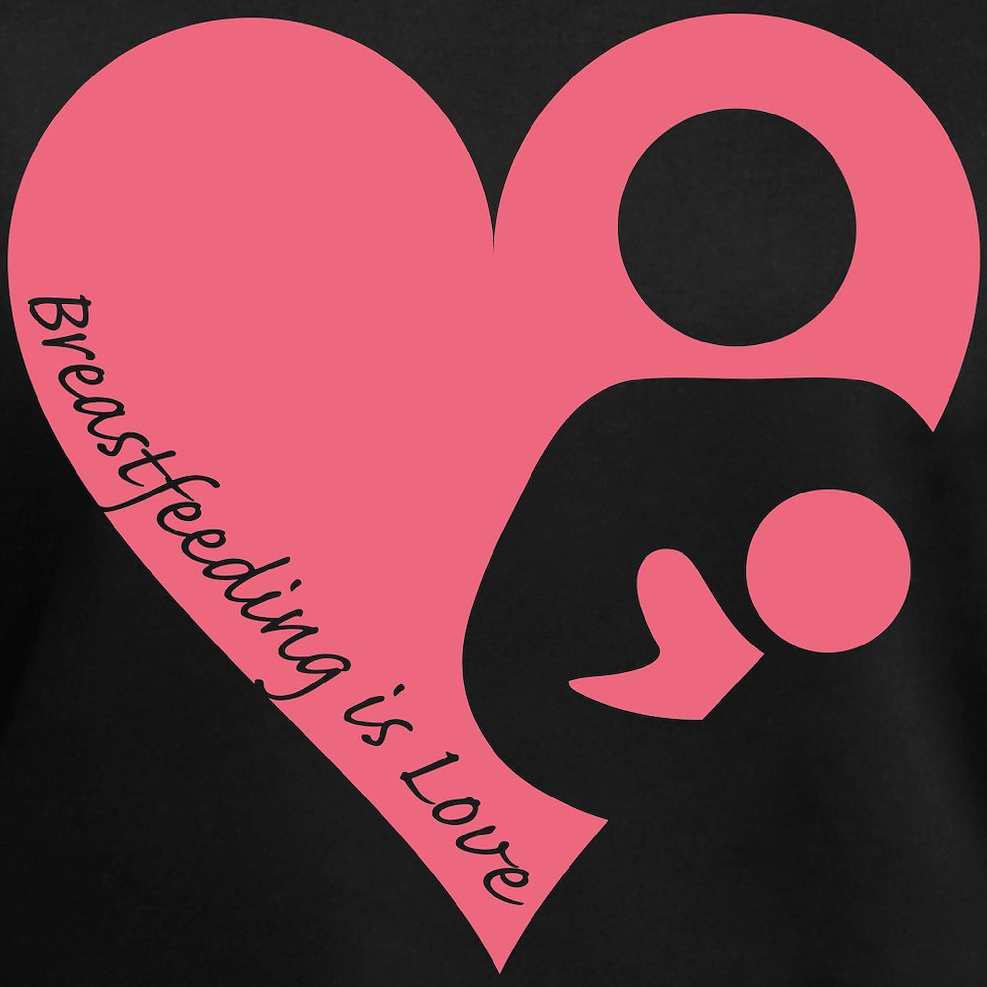Breastfeeding is Love Women's Cotton V-Neck T-Shirt - Comfortable Nursing Top for Moms - Perfect for Mother's Day, Baby Showers & Nursing Support
