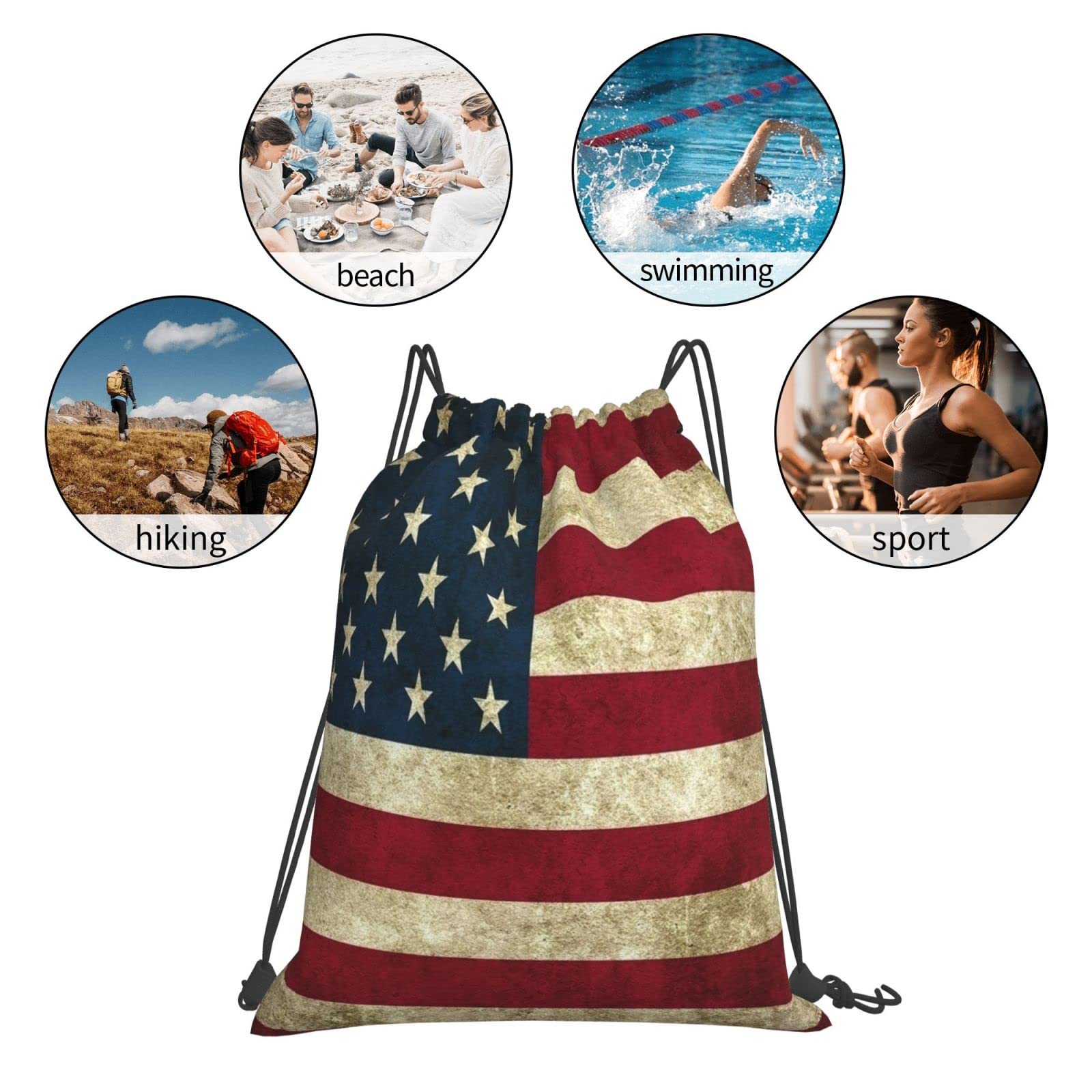 Lightweight Drawstring Backpack - Gym Sack for Sports, Yoga & Travel - Adjustable String Bag for Men & Women - Perfect for Workouts, Shopping & Outdoor Activities