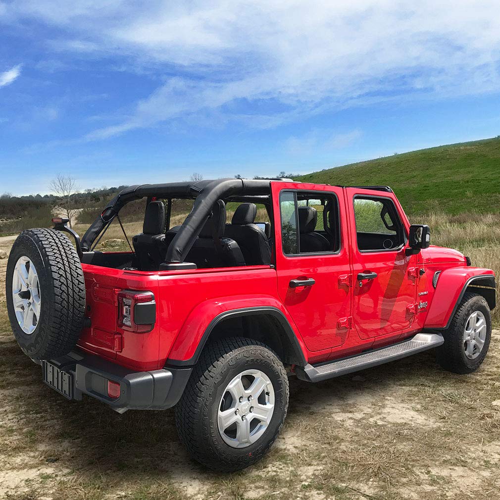 Shadeidea Roll Bar Padding for Jeep Wrangler JL Unlimited & 4 Door 2018-2023 - Black Vinyl Foam Laminated Protection Cover Kit | Fits JLU Sahara Rubicon Models | Durable Off-Road Accessory with 3 Year Warranty | Perfect for Trail Riding & Daily Commuting