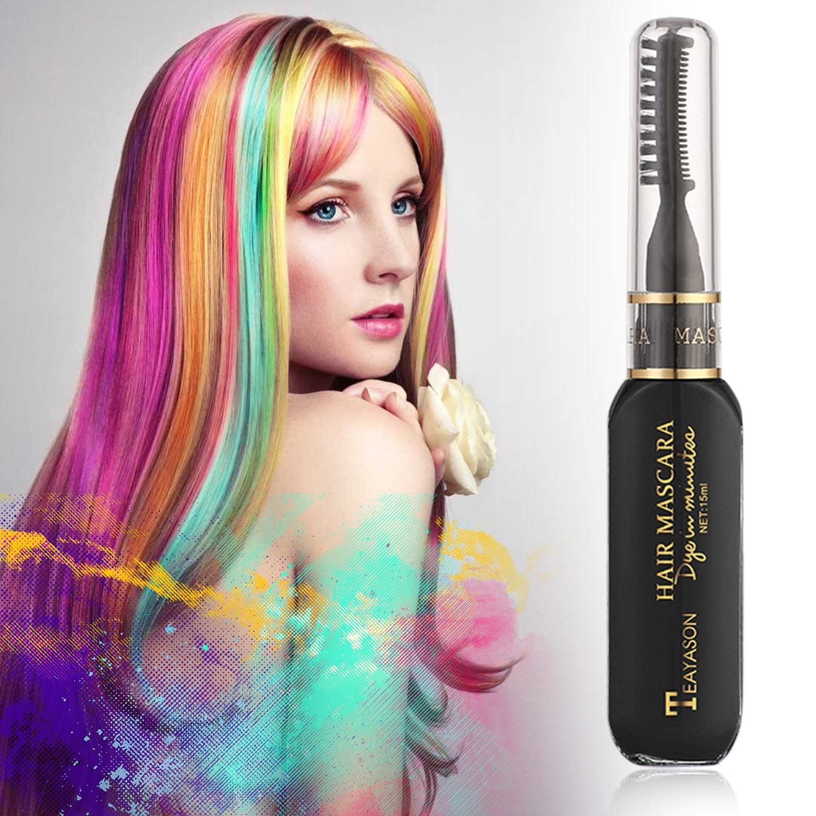 Washable Temporary Hair Dye Chalk Comb - Instant Hair Color Highlights for Women | Disposable & Non-Damaging | Perfect for Parties, Halloween & Cosplay