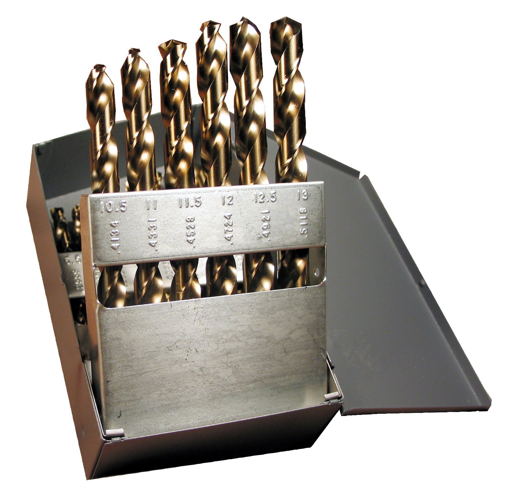 Viking Drill and Tool 58680 D-25M 25-Piece M42 Cobalt Drill Bit Set - 135° Split Point for Metal, Wood & Plastic - Perfect for DIY, Construction & Metalworking Projects