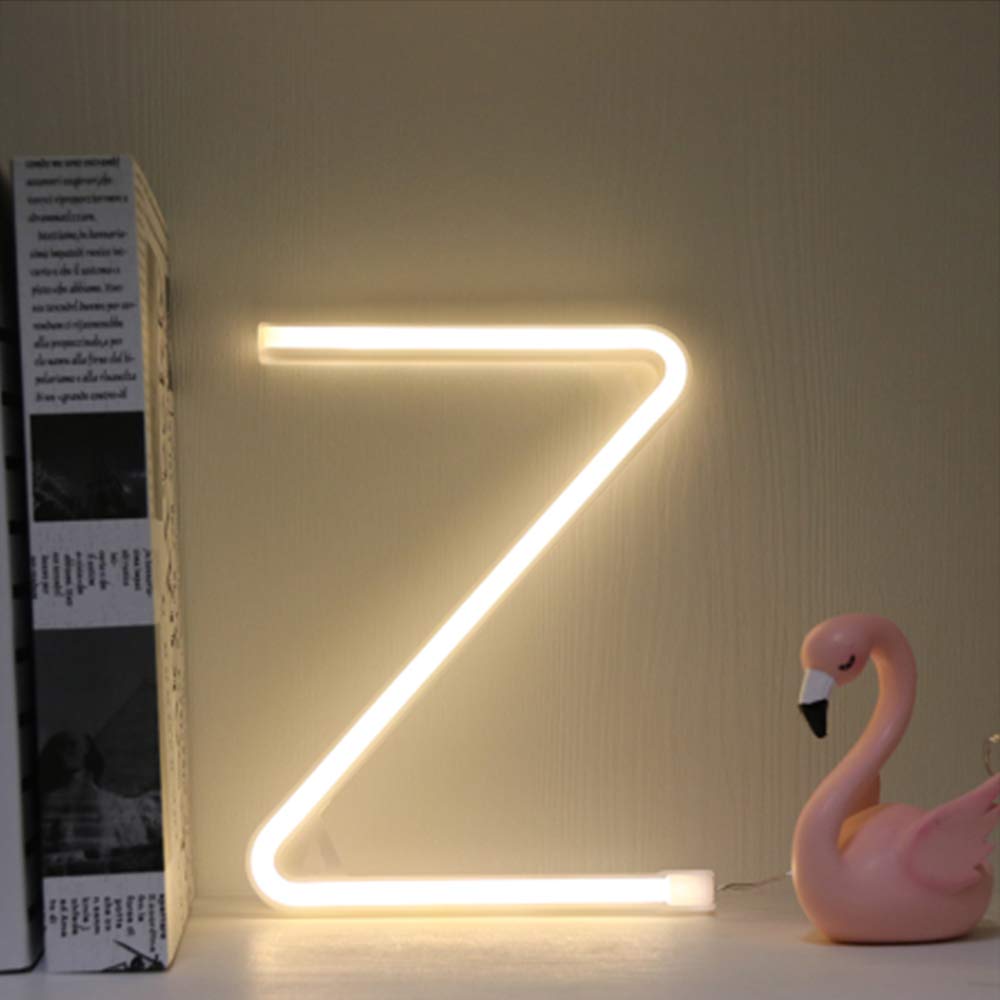 LED Warm White Neon Night Lights - Battery/USB Powered Letter Neon Signs for Kids Room, Home Decor, Bar, Club, Party | Perfect for Birthday, Anniversary, Wedding & Festival Decorations