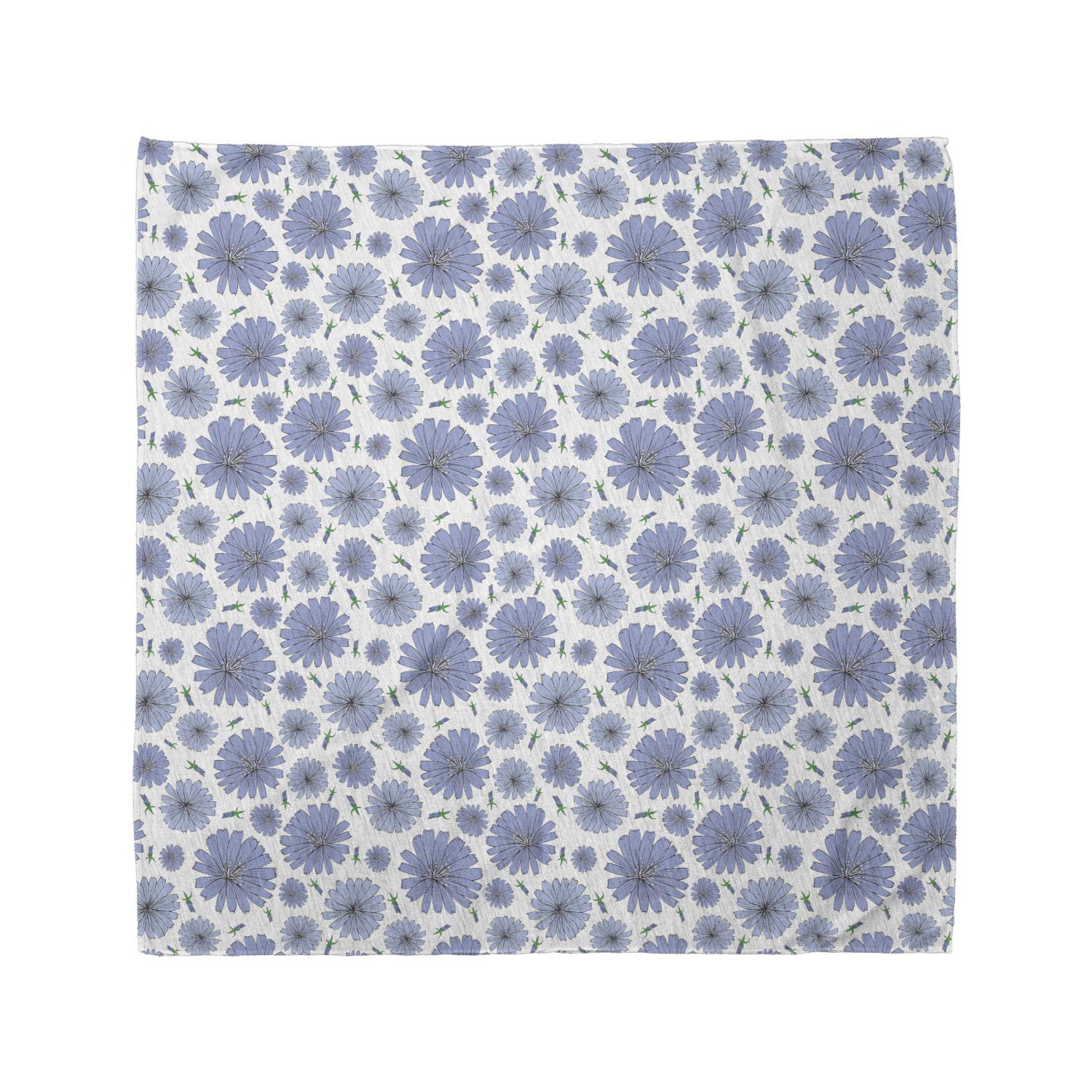 Ambesonne Floral Bandana - Chicory Flower Pattern Unisex Head Scarf & Neck Tie for Women & Men | Perfect for Outdoor Activities, Music Festivals & Fashion Accessories