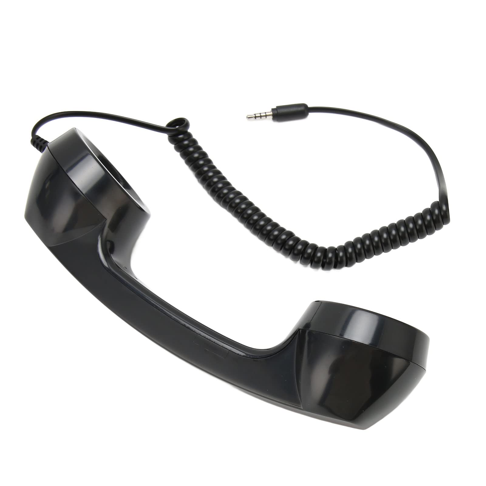 Retro Phone Handset for Smartphones & Computers - Black | Home & Office Use