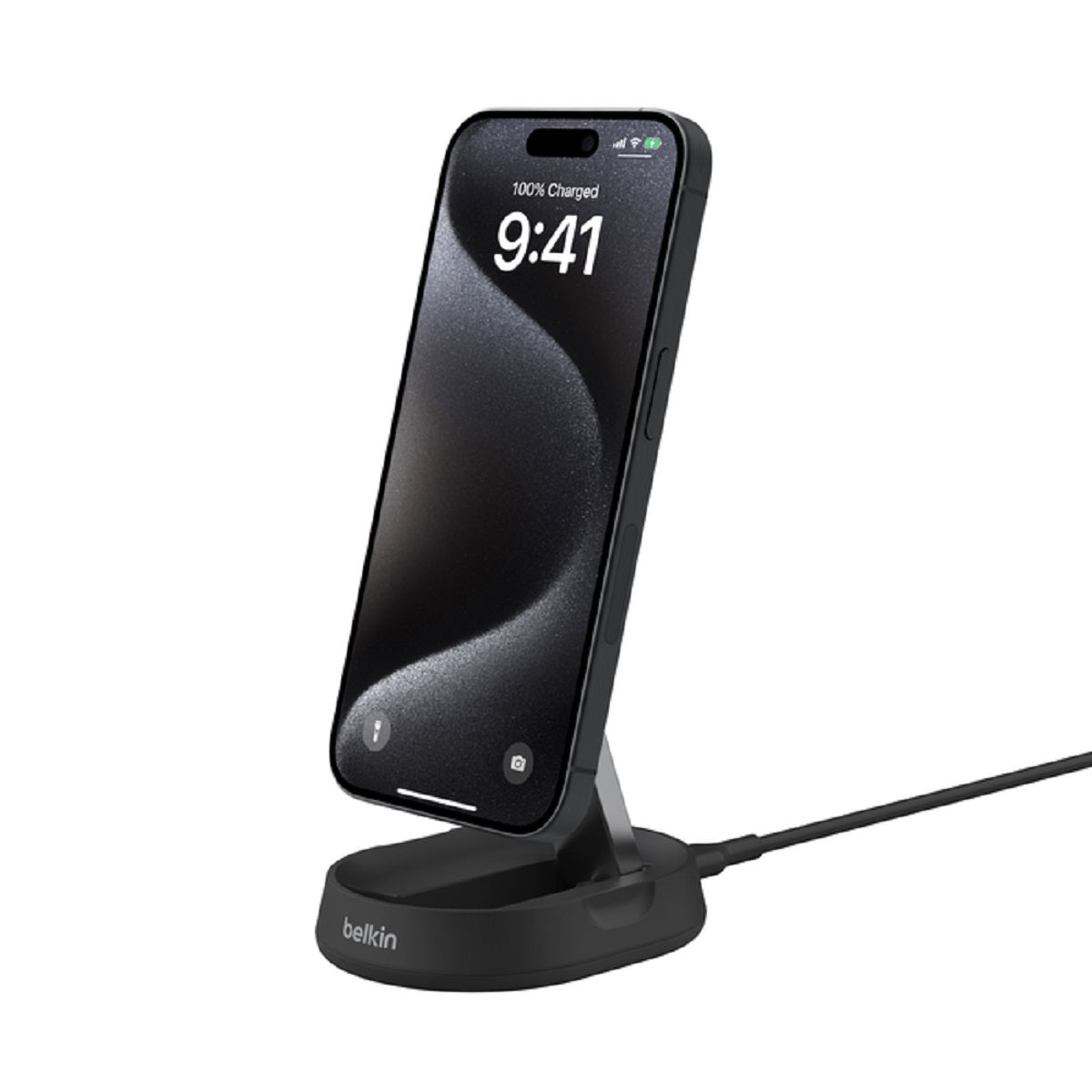 Belkin BoostCharge Pro Qi2 15W Foldable Magnetic Wireless Charging Stand - Fast Charging for iPhone 15/14/13, Samsung Galaxy S23/S22 - Perfect for Home, Office & Nightstand Use