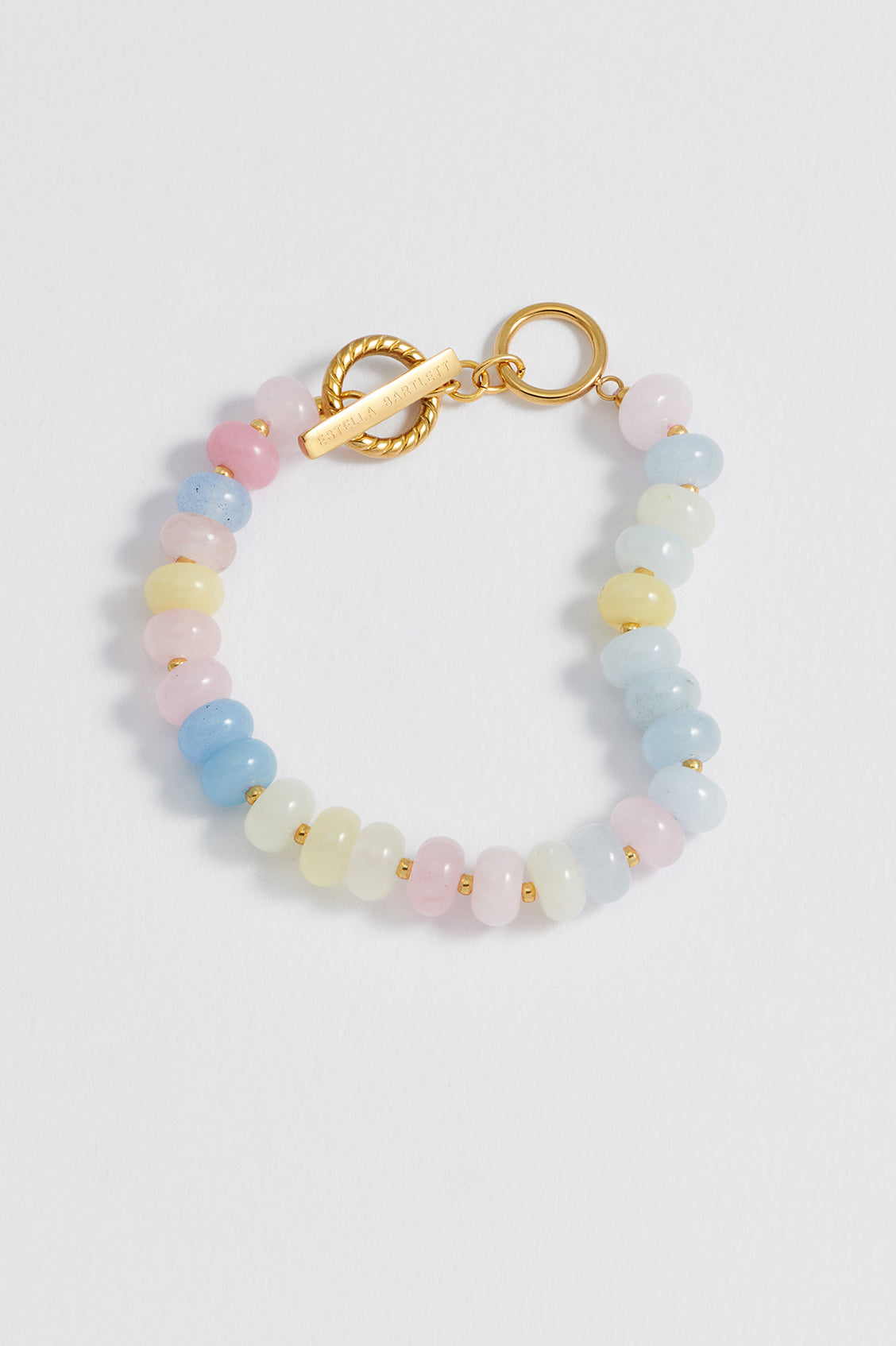 Pastel Multi Gemstone T Bar Bracelet for Women - Elegant Handmade Beaded Jewelry for Casual Wear & Special Occasions