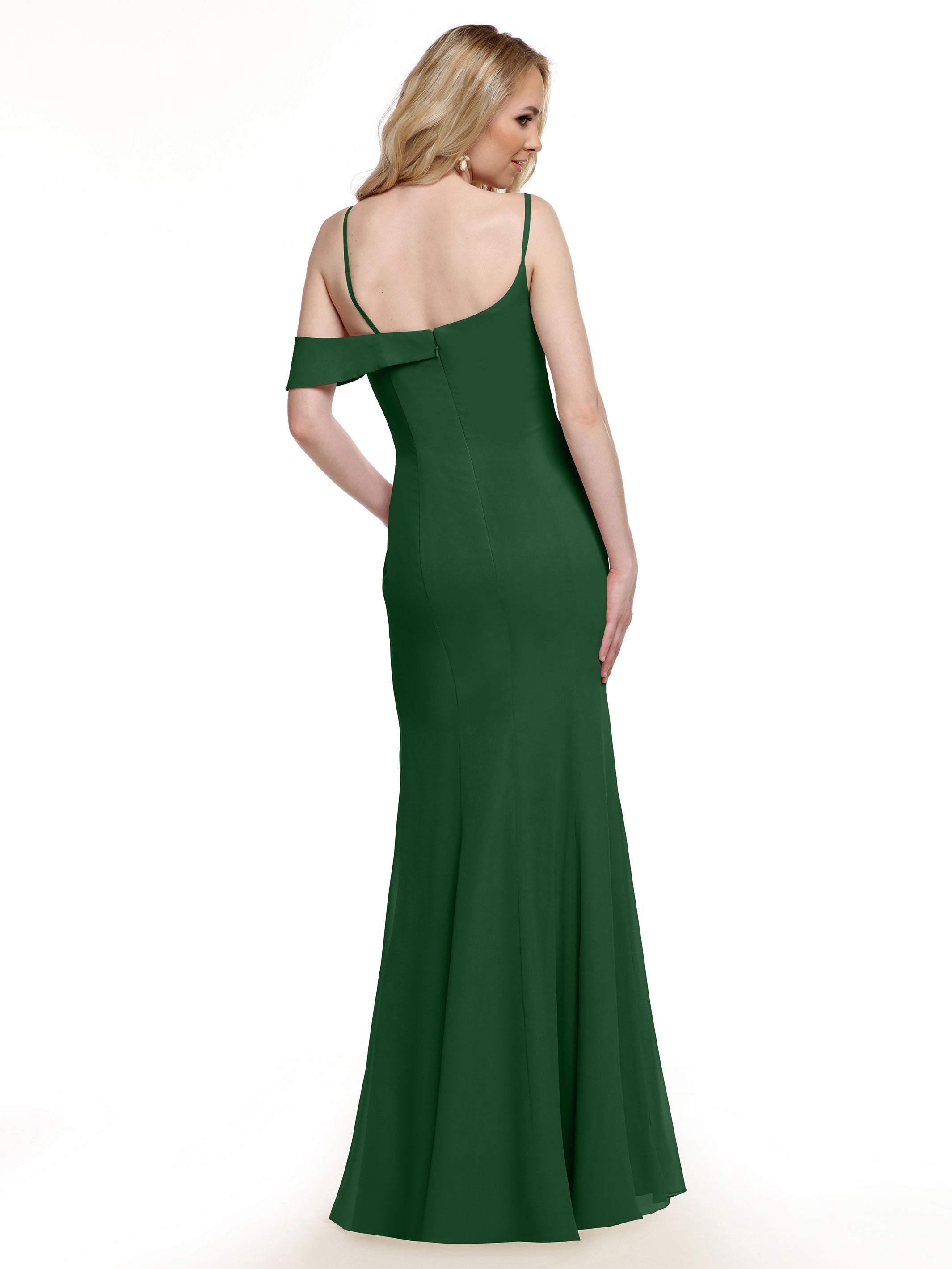 Elegant One Shoulder Fit & Flare Chiffon Bridesmaid Dress 80153 - Perfect for Weddings, Formal Events & Special Occasions