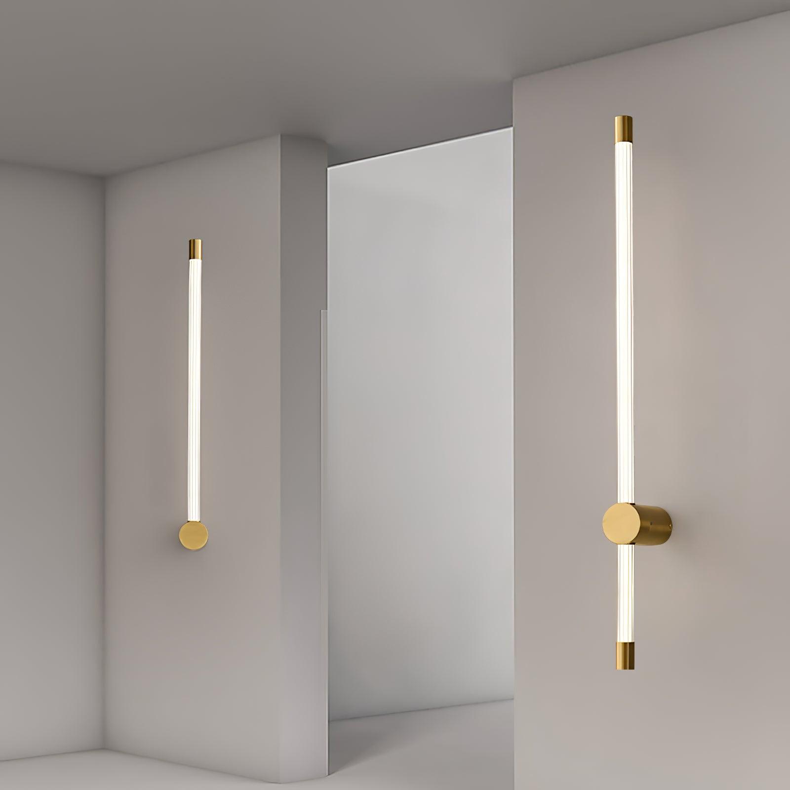Modern Linear LED Rechargeable Wall Sconce - Dimmable Battery Operated Light Fixture for Bedroom, Hallway & Outdoor Use