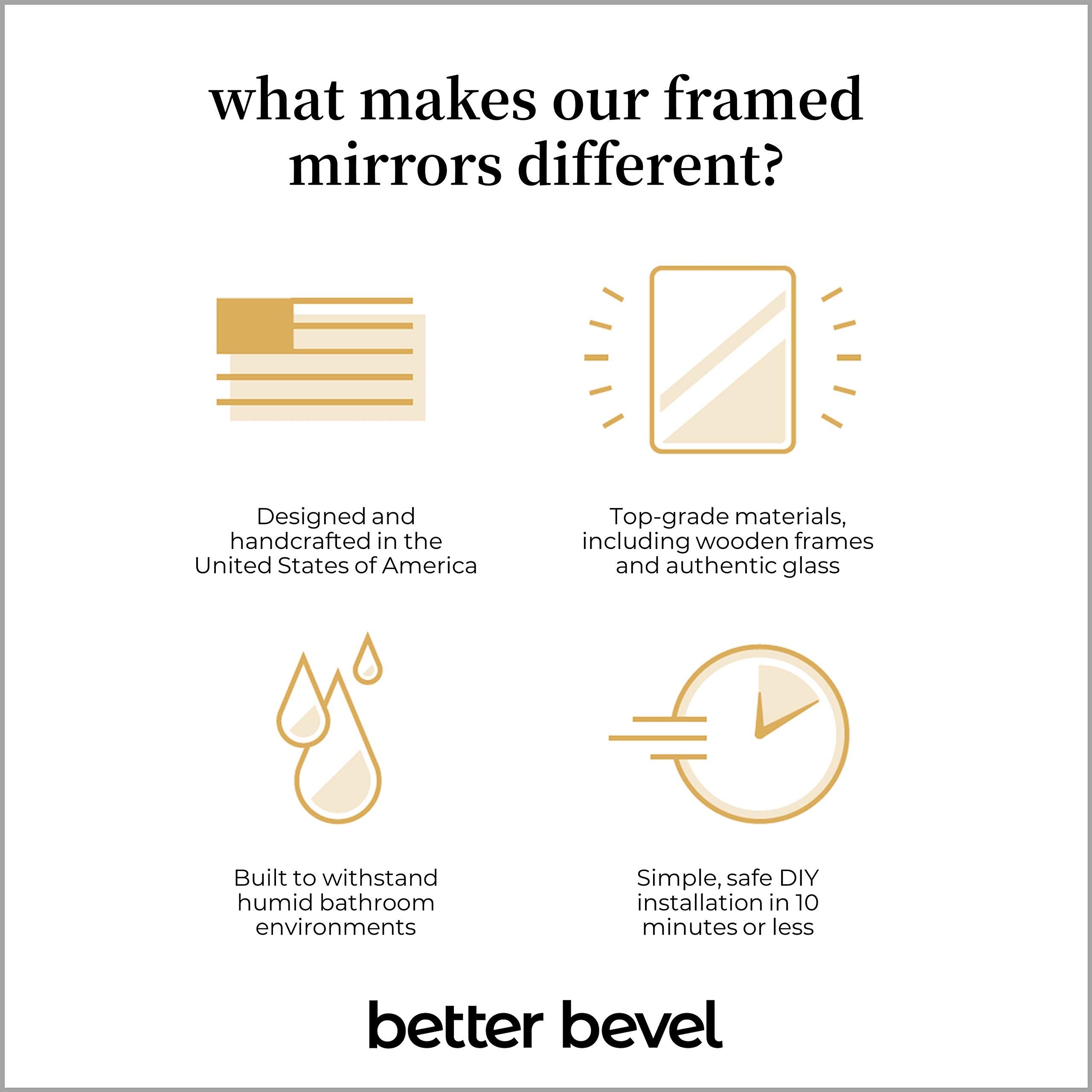 Premium Oil-Rubbed Bronze Framed Rectangle Wall Mirror - 23.5
