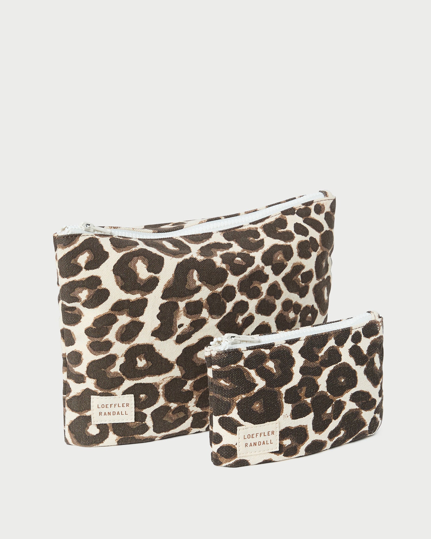 Stylish Leopard Print Canvas Pouch Set - 3 Piece Cosmetic & Travel Organizer for Makeup, Toiletries, Jewelry Storage | Perfect for Gym, Vacation & Daily Use