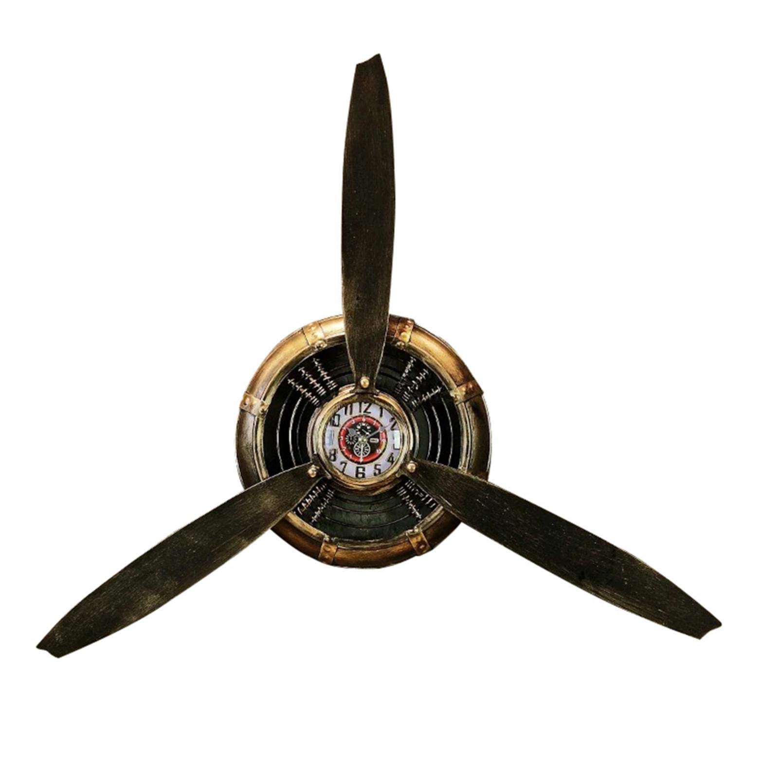 Vintage Metal Airplane Propeller Wall Art Decor - Bronze Aviation Themed Home Decoration for Kitchen, Bedroom, Office & Man Cave - Perfect for Aviation Enthusiasts & Industrial Style Interiors