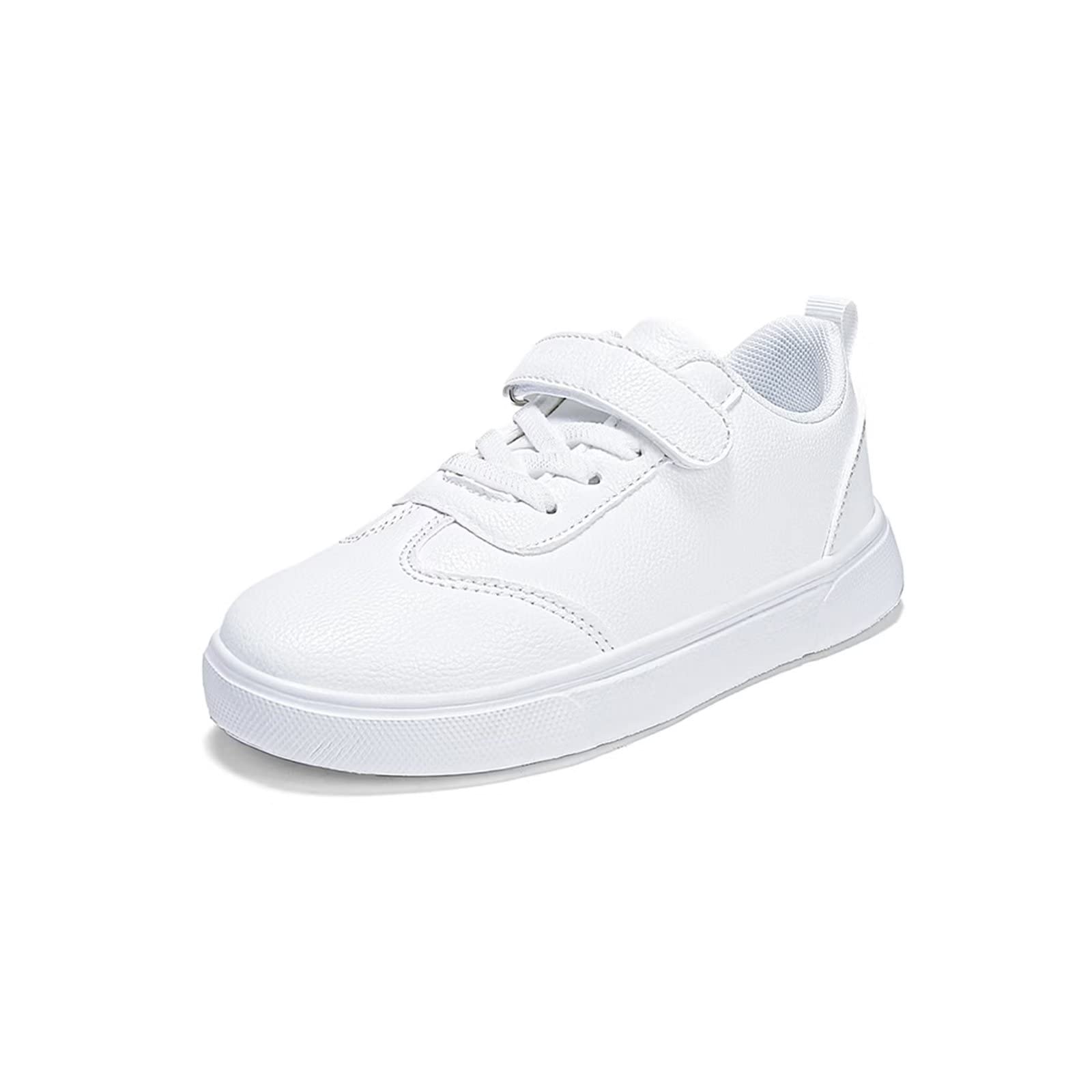 DVTENI Boys Casual Sneakers - Lightweight Tennis Shoes for Kids, Toddler & Big Kids - Fashionable White Sneakers for Walking, Running, Outdoor Play & Cheerleading - Perfect for School, Sports & Daily Activities