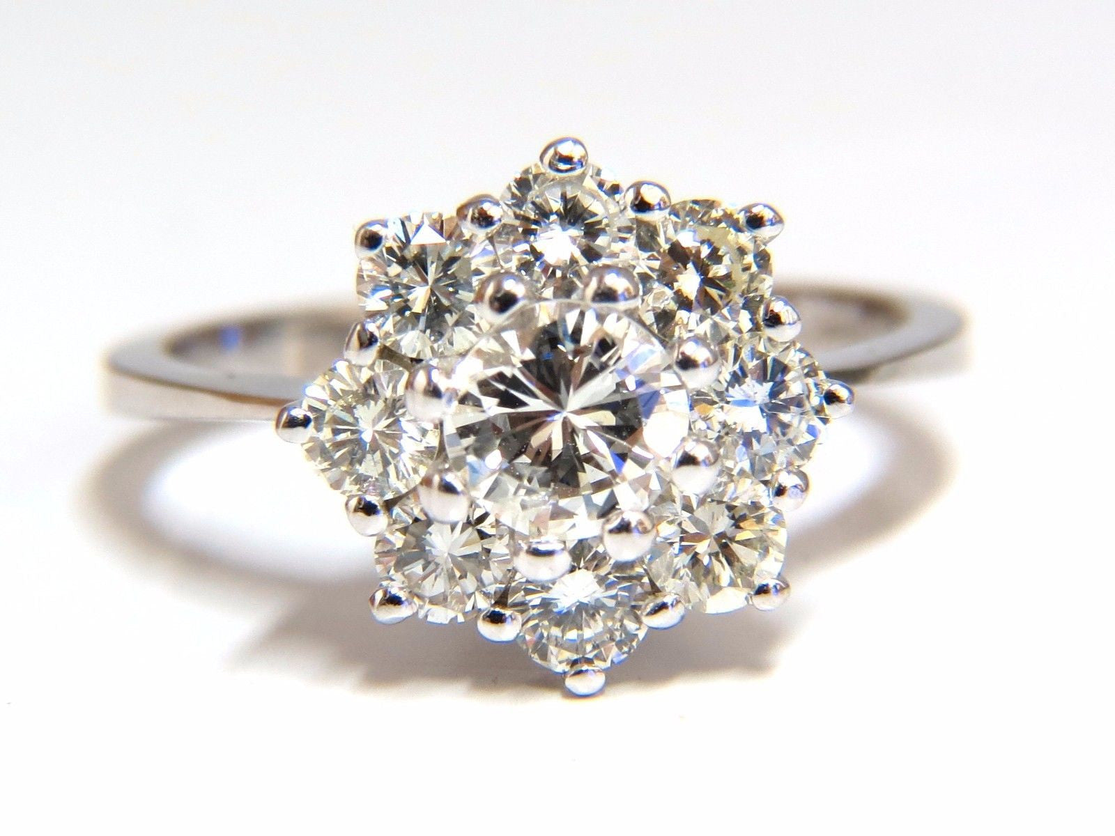 1.40ct Natural Diamond Cluster Ring in 14K Gold - Elegant Statement Jewelry for Weddings, Anniversaries & Special Occasions